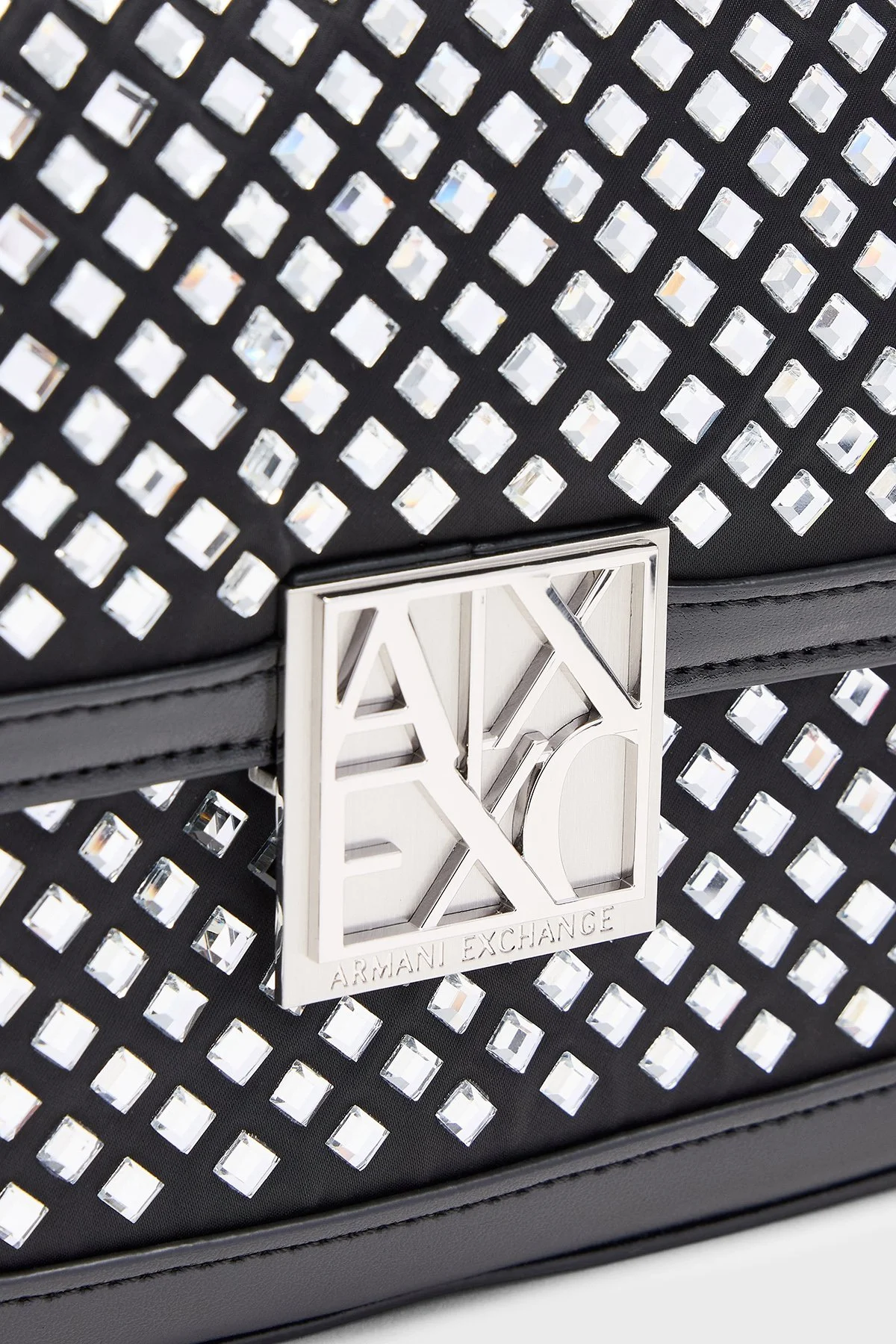 Armani Exchange Taşlı Ayarlanabilir Askılı Kadın Çanta XW003374 AF26449 MC009 Siyah - 6