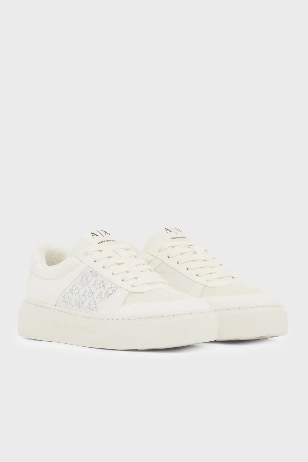 Armani Exchange Taşlı Logo Sneaker Bayan Ayakkabı XW002788 AF23057 U0011 BEYAZ - 2