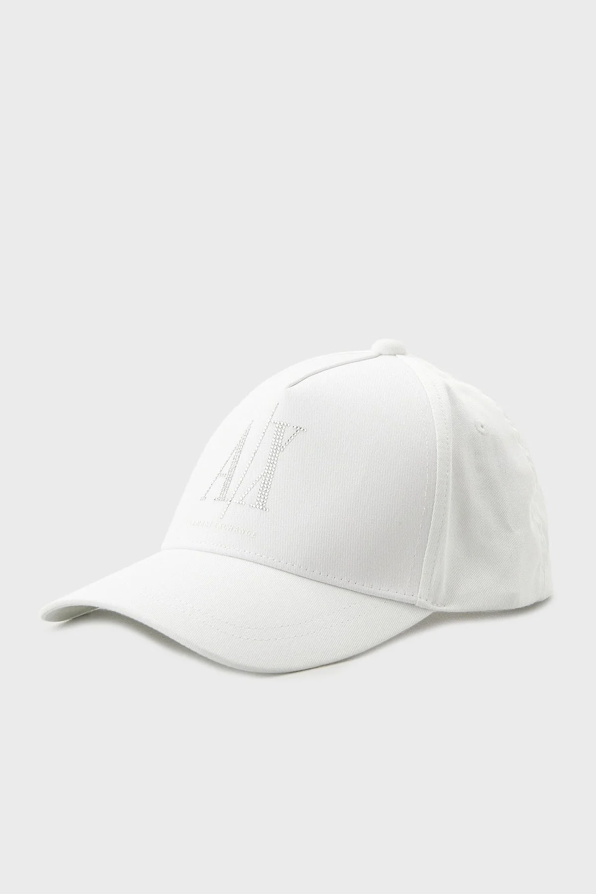 Armani Exchange Taşlı Logolu % 100 Pamuk Bayan Şapka XW000957 AF13846 U0002 BEYAZ - 3