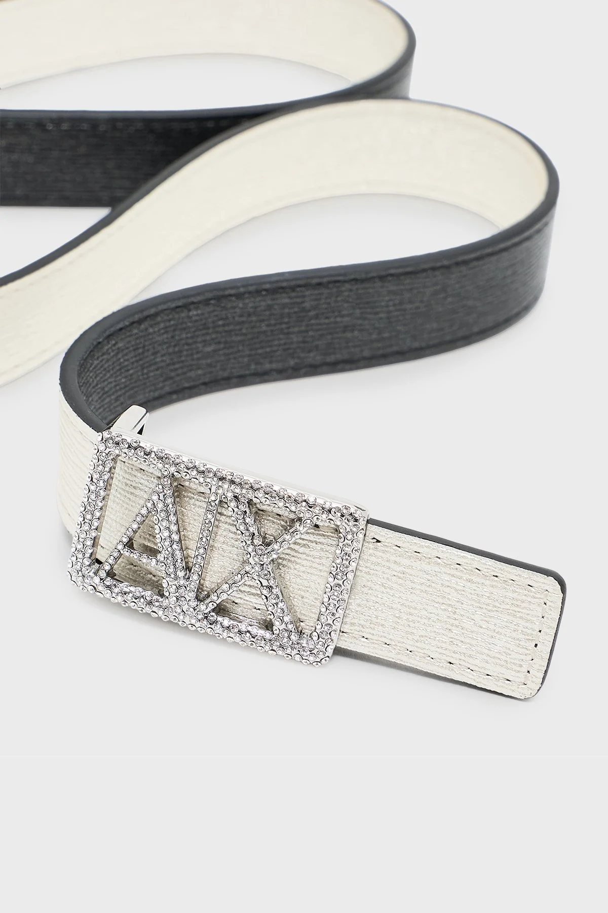 Armani Exchange Taşlı Logolu Çift Taraflı Bayan Kemer XW001602 AF17141 MC156 SİYAH - 2