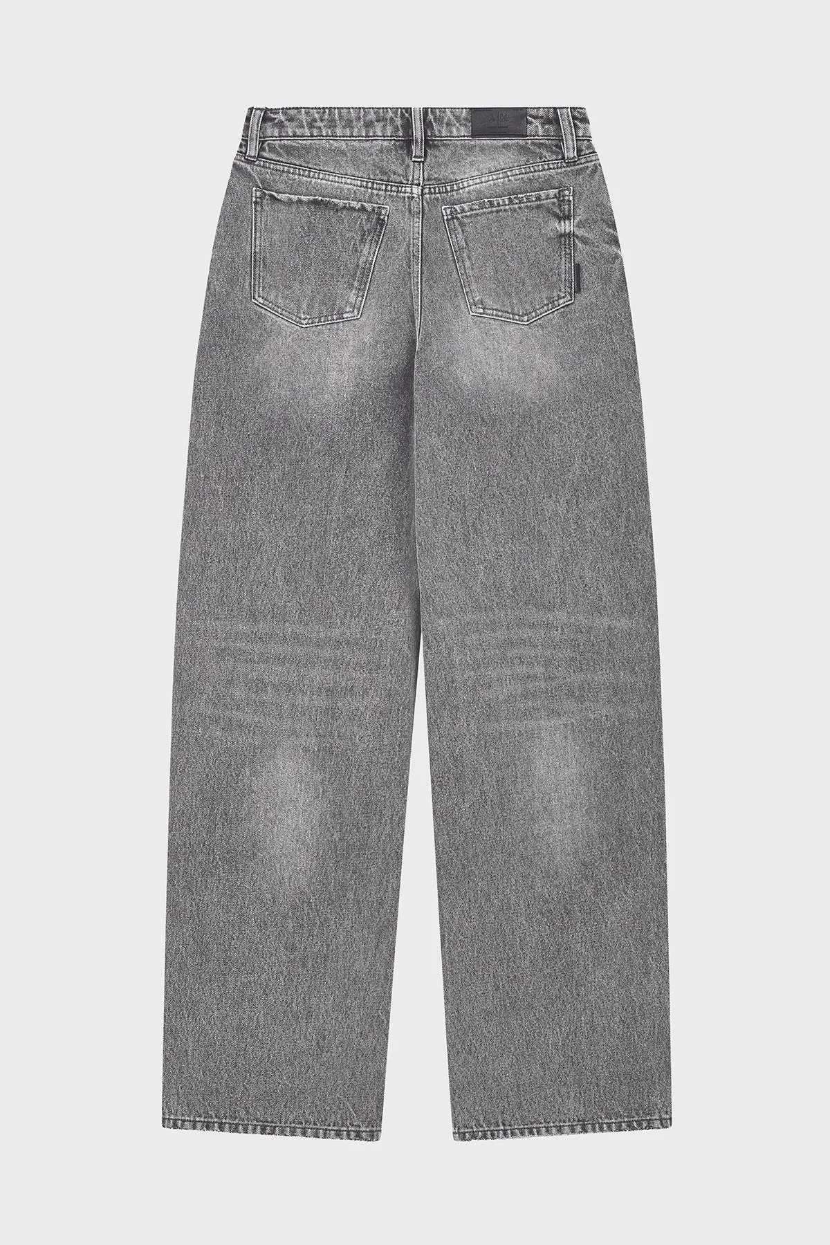 Armani Exchange Taşlı Relaxed Fit Yüksek Bel Bol Paça Jeans Kadın Kot Pantolon XW000100 AF25772 M8088 Gri - 3