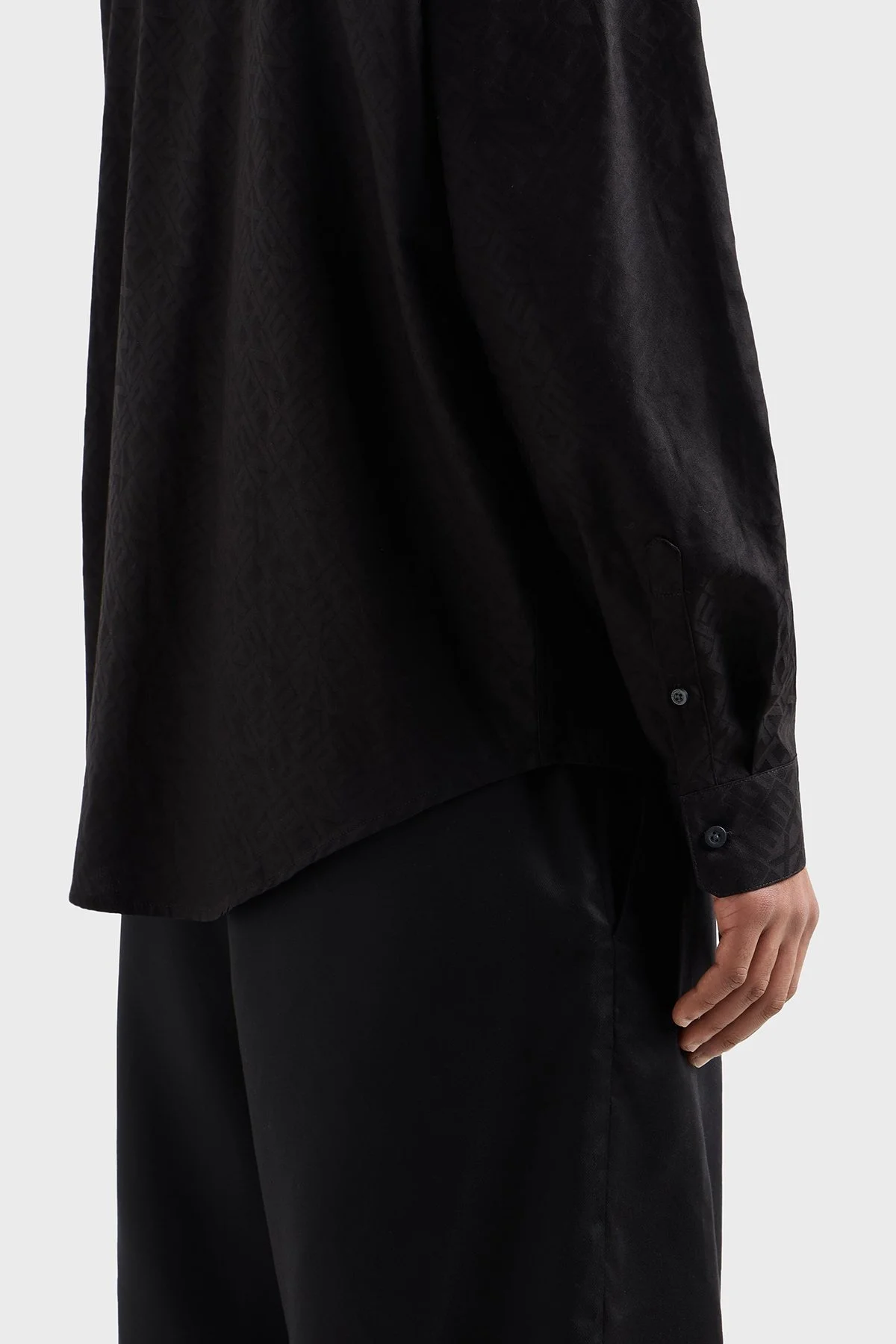 Armani Exchange Tümü Logolu % 100 Pamuk Regular Fit Erkek Gömlek XM000431 AF13131 FC041 SİYAH - 9