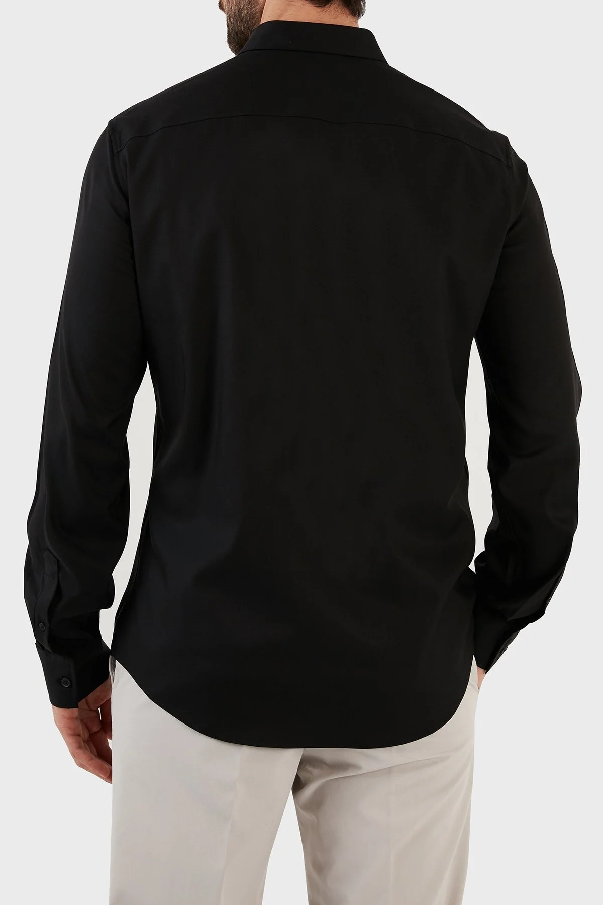 Armani Exchange Uzun Kollu Regular Fit Erkek Gömlek 8NZC49 ZNYXZ 1200 SİYAH - 10