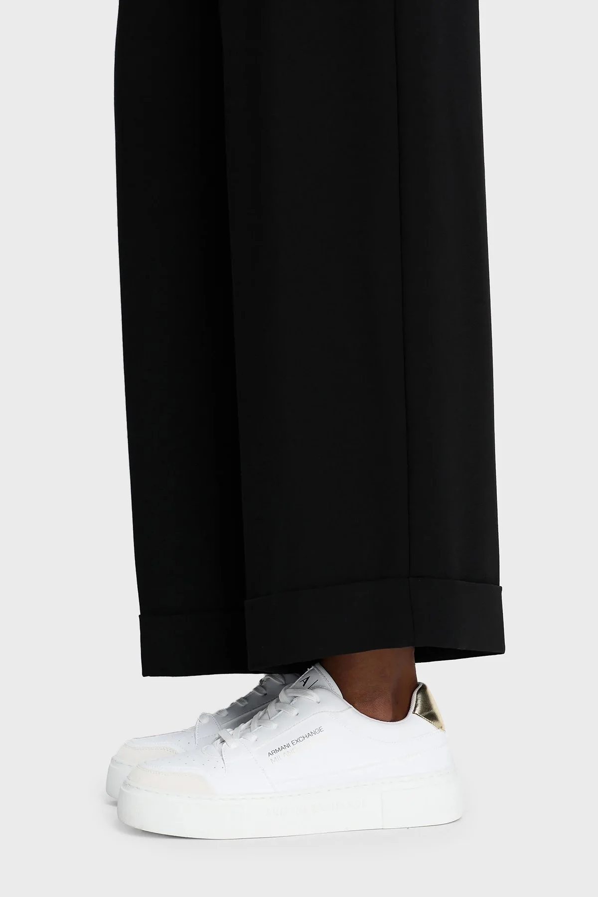 Armani Exchange Yüksek Bel Relaxed Fit Geniş Paça Bayan Pantolon 3DYP31 YN1QZ 1200 SİYAH - 5