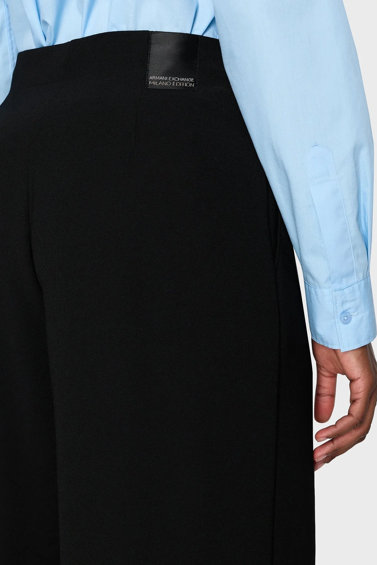 Armani Exchange Yüksek Bel Relaxed Fit Geniş Paça Kadın Pantolon 3DYP31 YN1QZ 1200 SİYAH - 4