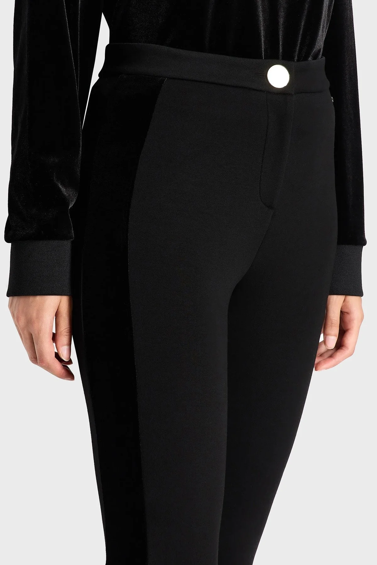Armani Exchange Yüksek Bel Slim Fit Tayt Bayan Pantolon 6RYP99 YJEMZ 1200 SİYAH - 3