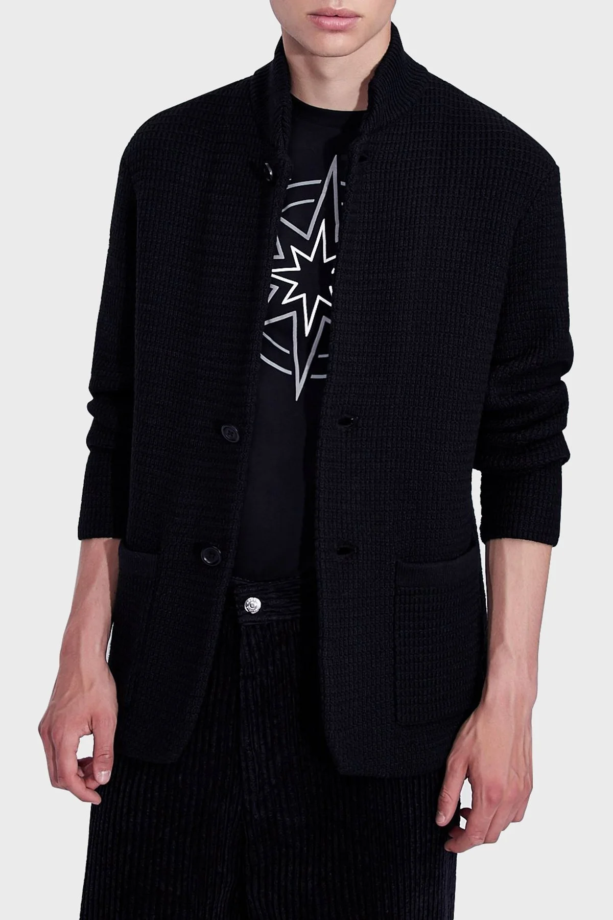 Armani Exchange Yün Karışımlı Cepli Regular Fit Erkek Ceket 6KZG1B ZMS6Z 1510 LACİVERT - 1