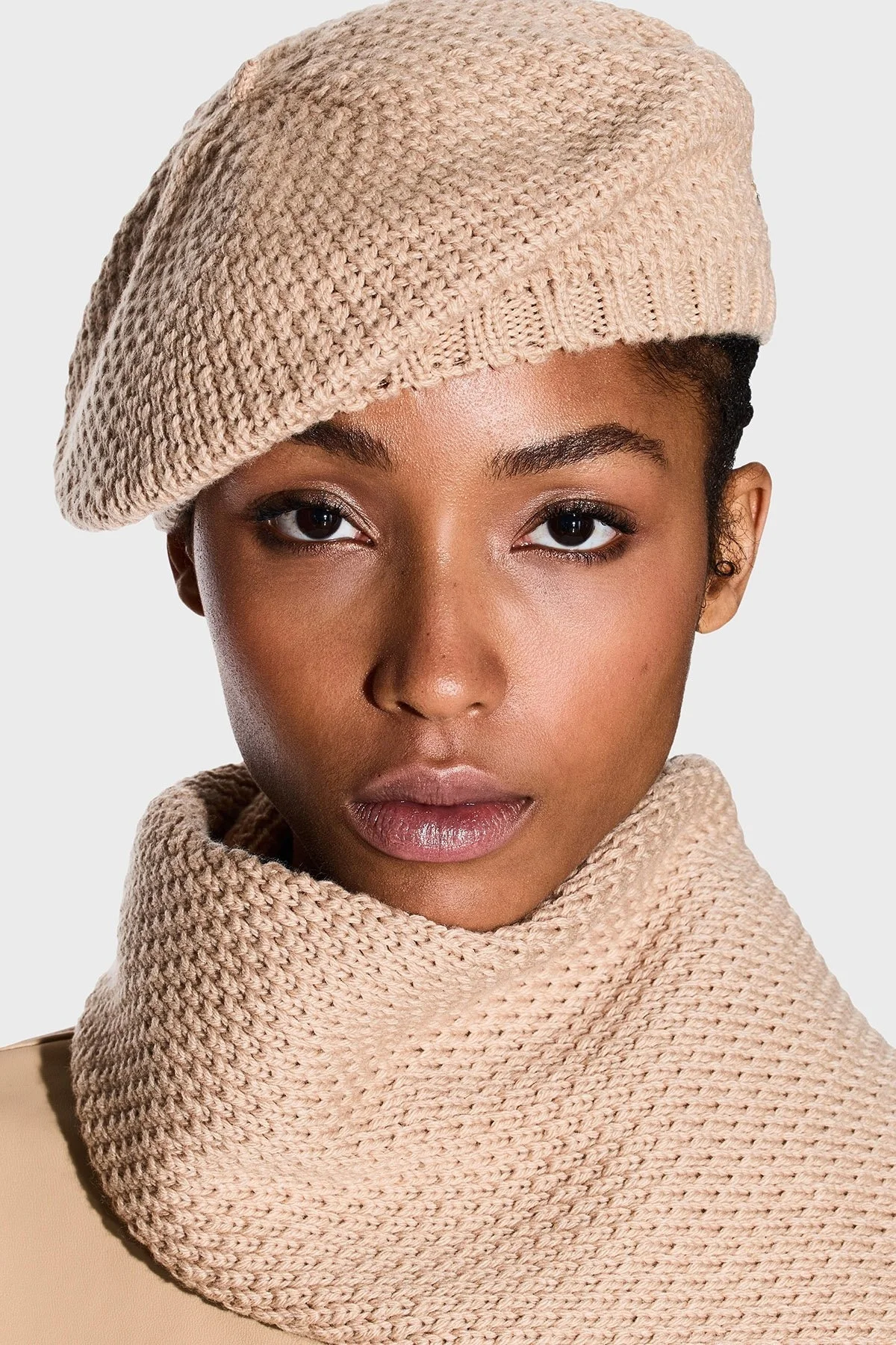 Armani Exchange Yün Karışımlı Örme Bayan Bere XW001544 AF16604 U1051 KUM BEJİ - 2