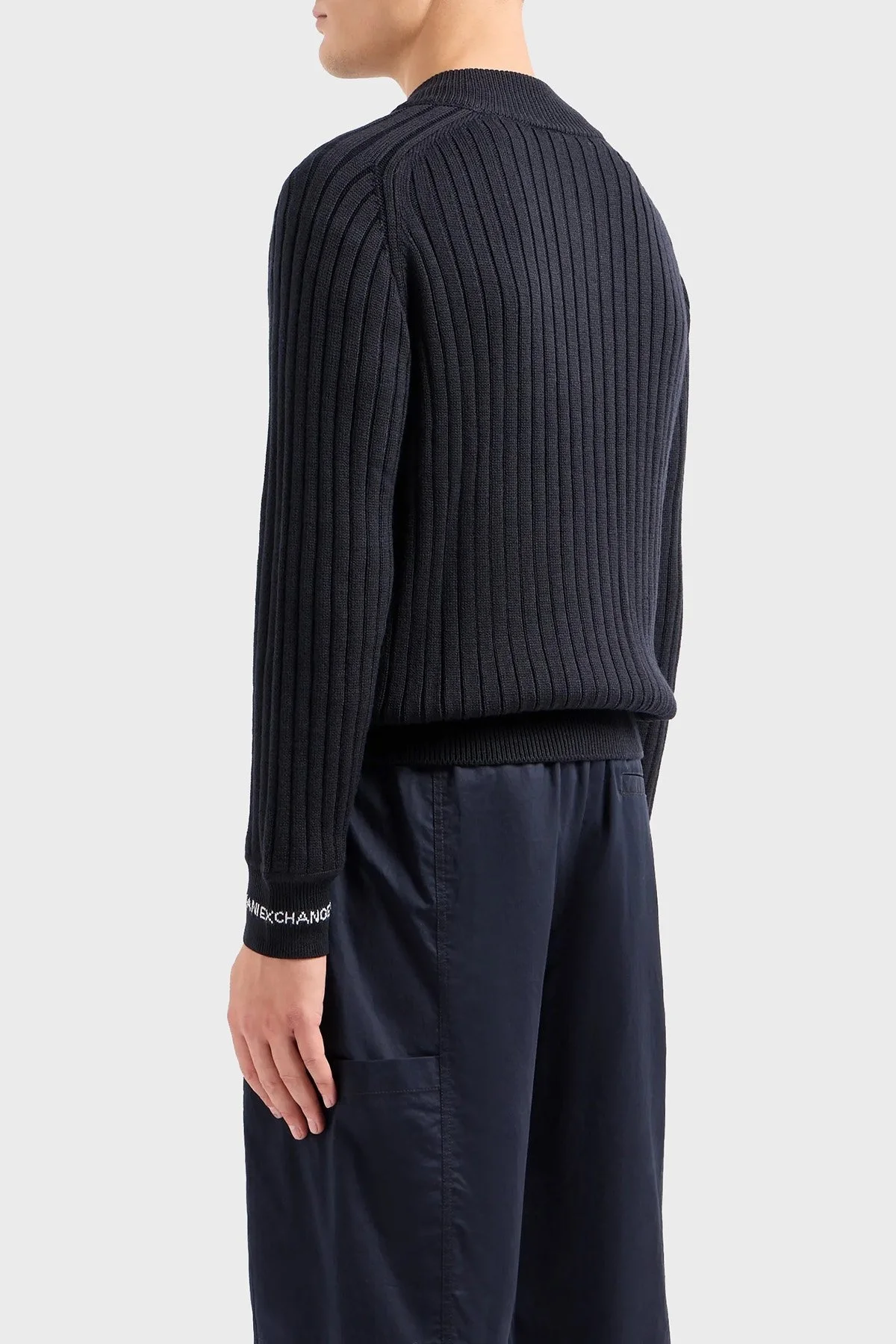 Armani Exchange Yün Karışımlı Regular Fit Fermuarlı Erkek Hırka 3DZE6A ZM1LZ 1583 LACİVERT - 2