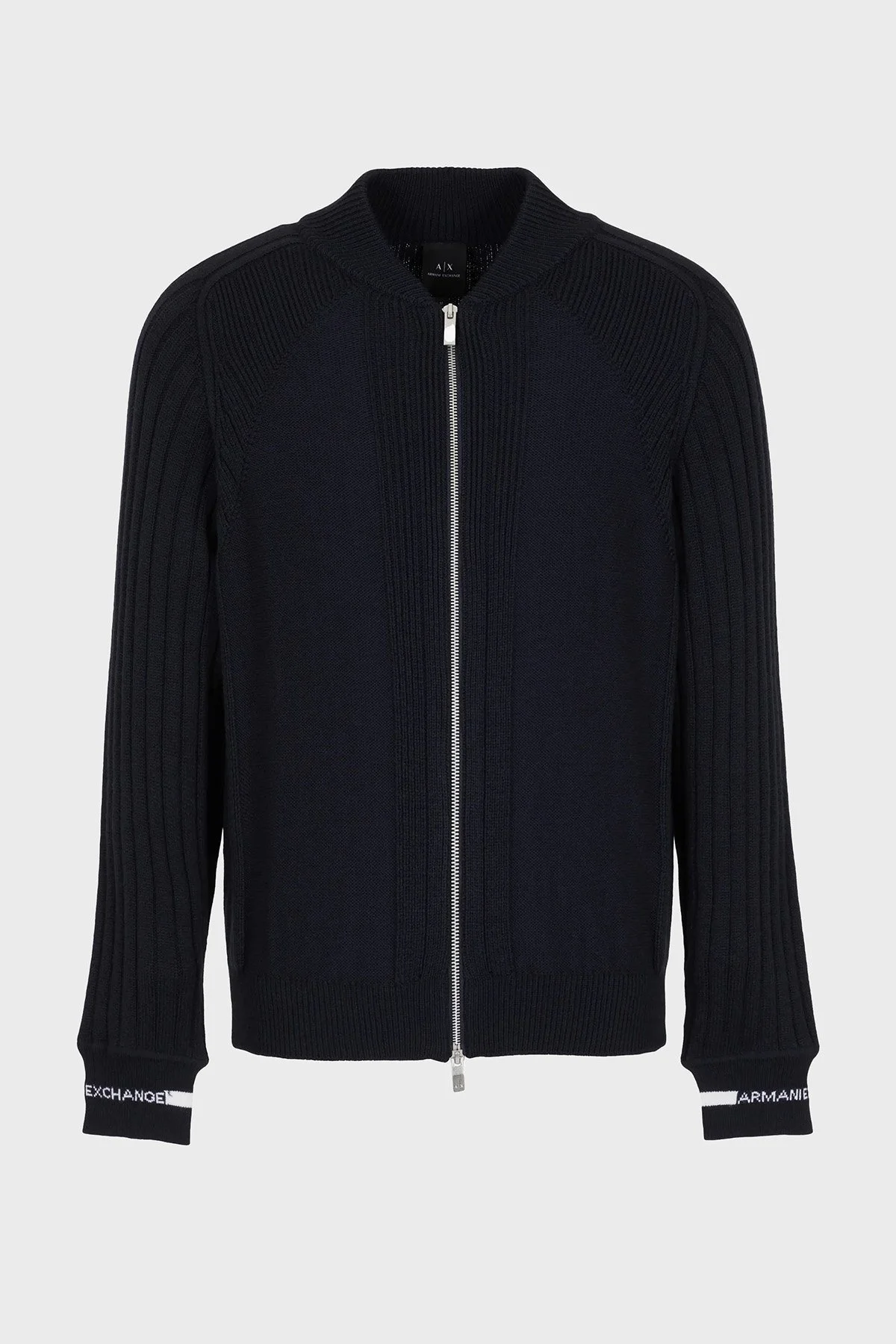 Armani Exchange Yün Karışımlı Regular Fit Fermuarlı Erkek Hırka 3DZE6A ZM1LZ 1583 LACİVERT - 5