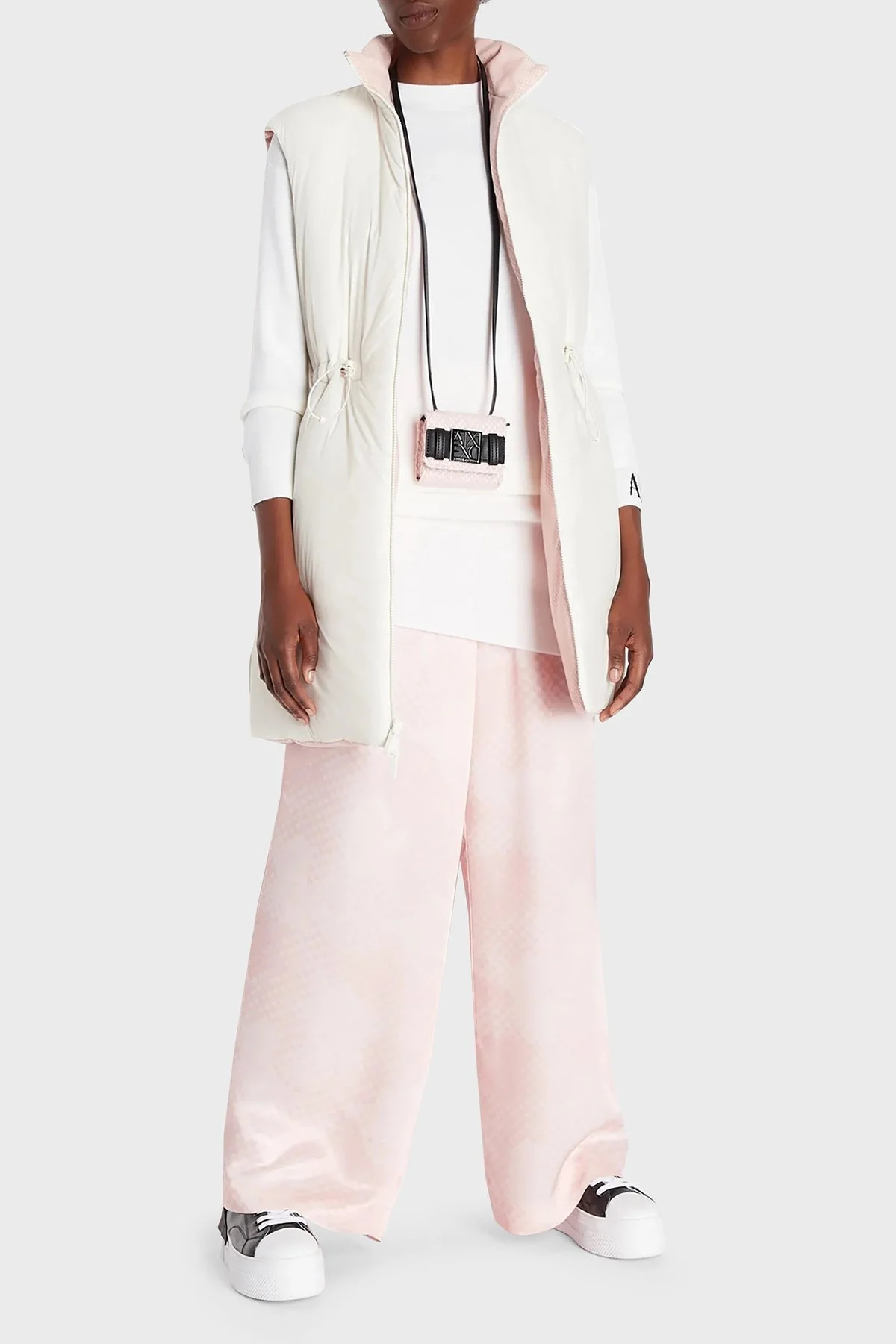 Armani Exchange Yün Karışımlı Regular Fit Sıfır Yaka Örme Bayan Elbise 6RYA1K YME3Z 1130 BEYAZ - 3