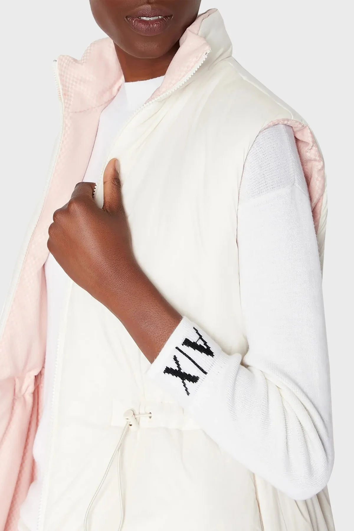 Armani Exchange Yün Karışımlı Regular Fit Sıfır Yaka Örme Bayan Elbise 6RYA1K YME3Z 1130 BEYAZ - 4