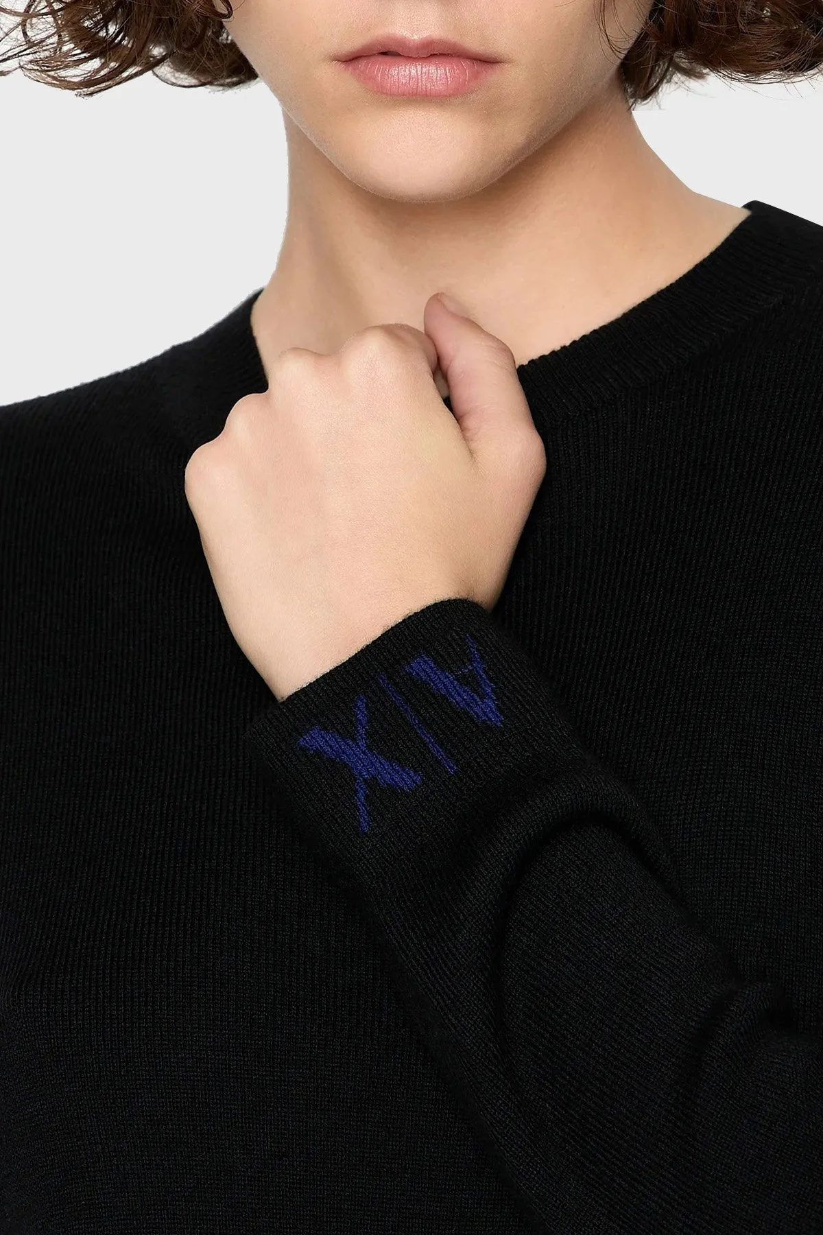 Armani Exchange Yün Karışımlı Regular Fit Sıfır Yaka Örme Bayan Elbise 6RYA1K YME3Z 1200 SİYAH - 4