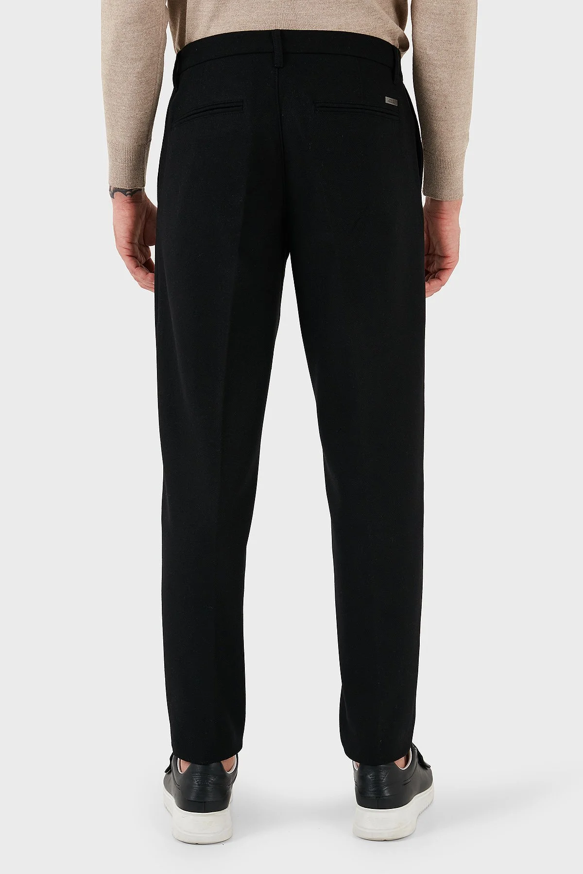 Armani Exchange Yün Karışımlı Standart Fit Normal Bel Erkek Pantolon 6DZP31 ZN5QZ 1200 SİYAH - 2