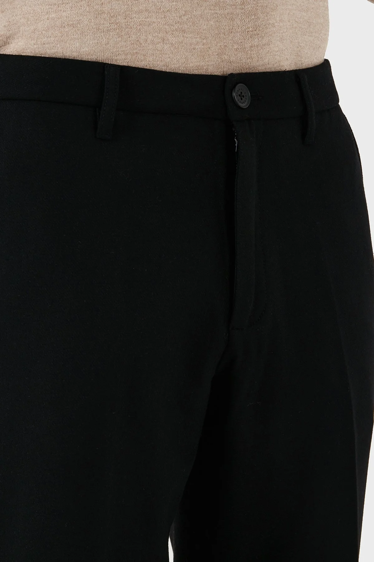 Armani Exchange Yün Karışımlı Standart Fit Normal Bel Erkek Pantolon 6DZP31 ZN5QZ 1200 SİYAH - 4