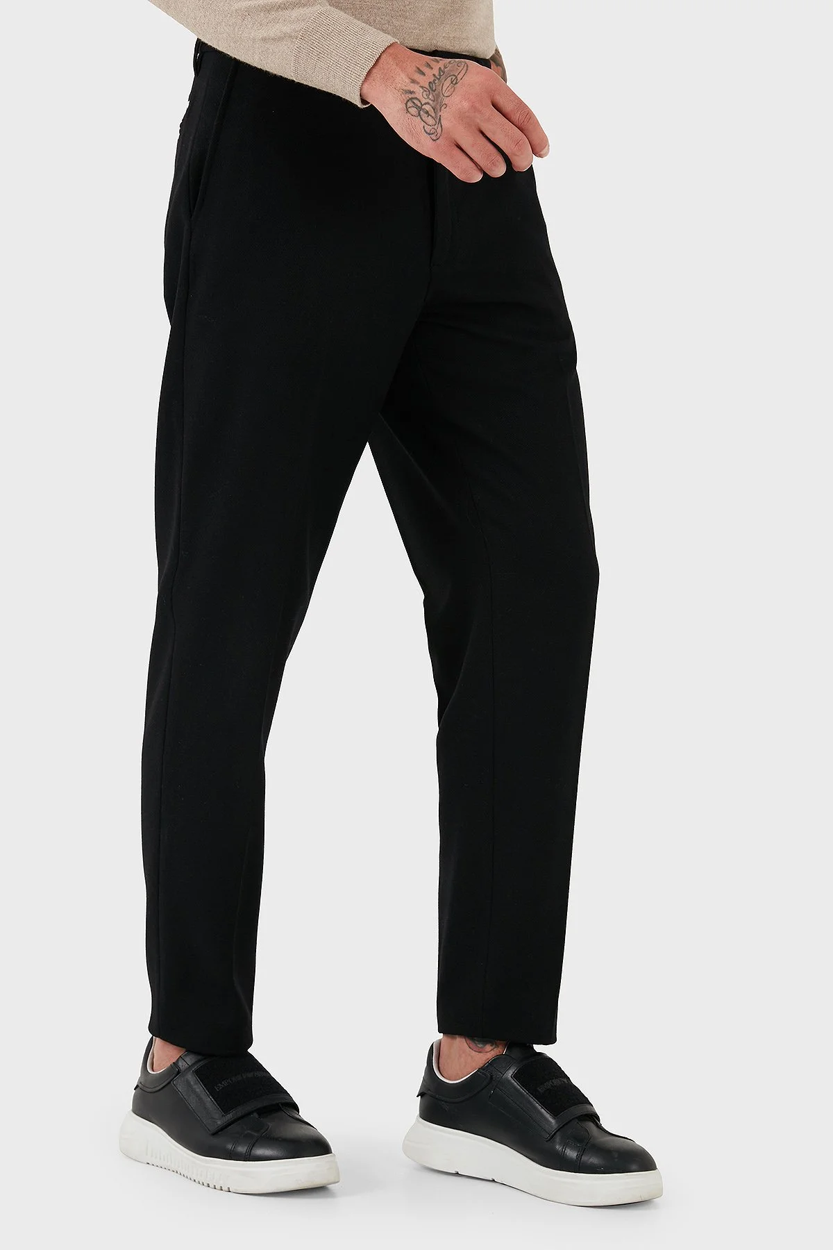 Armani Exchange Yün Karışımlı Standart Fit Normal Bel Erkek Pantolon 6DZP31 ZN5QZ 1200 SİYAH - 6