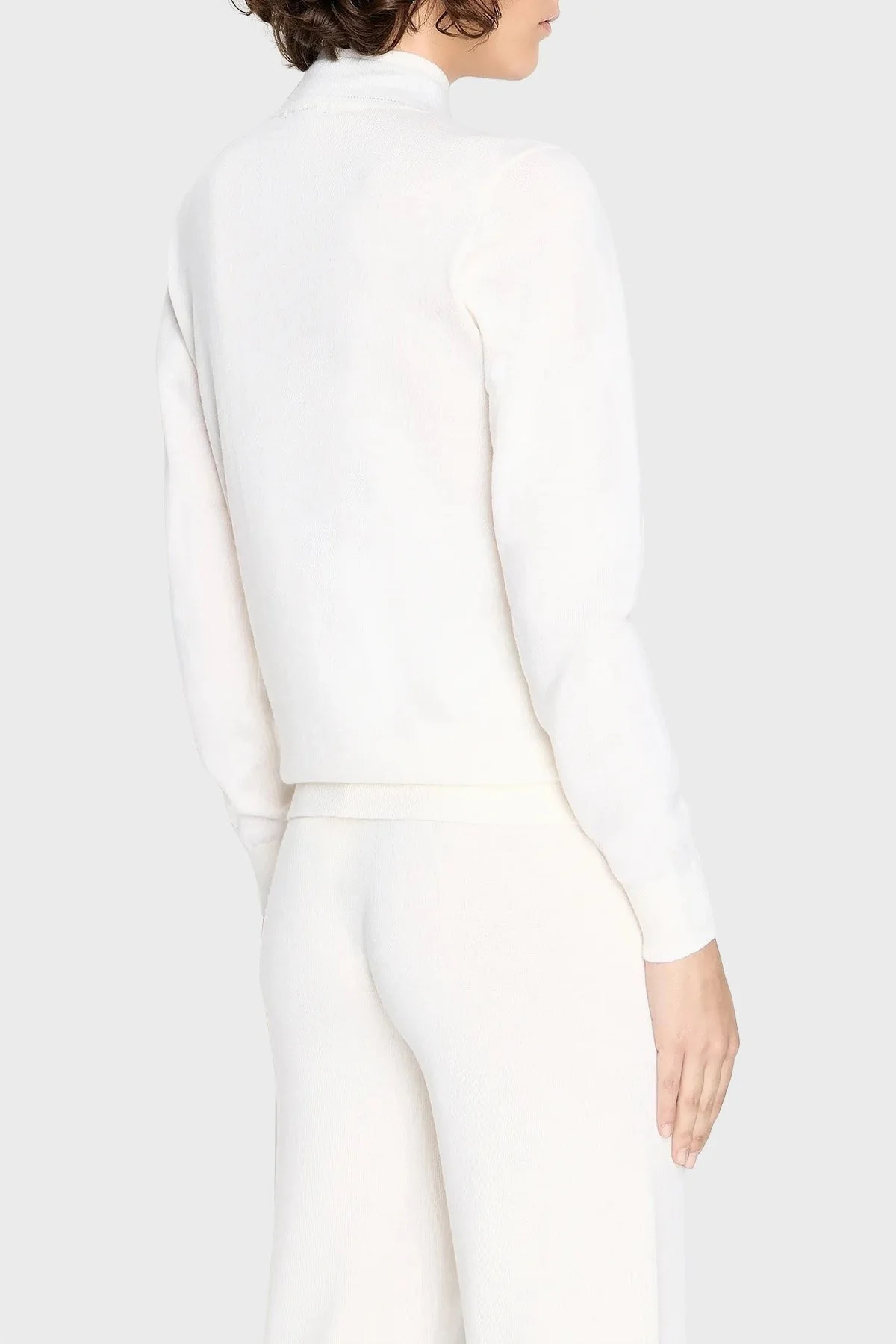 Armani Exchange Yünlü Balıkçı Yaka Regular Fit Örme Bayan Kazak 6RYM1K YME3Z 1130 BEYAZ - 2