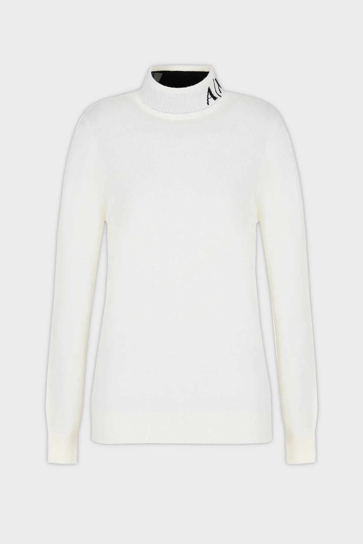 Armani Exchange Yünlü Balıkçı Yaka Regular Fit Örme Bayan Kazak 6RYM1K YME3Z 1130 BEYAZ - 5