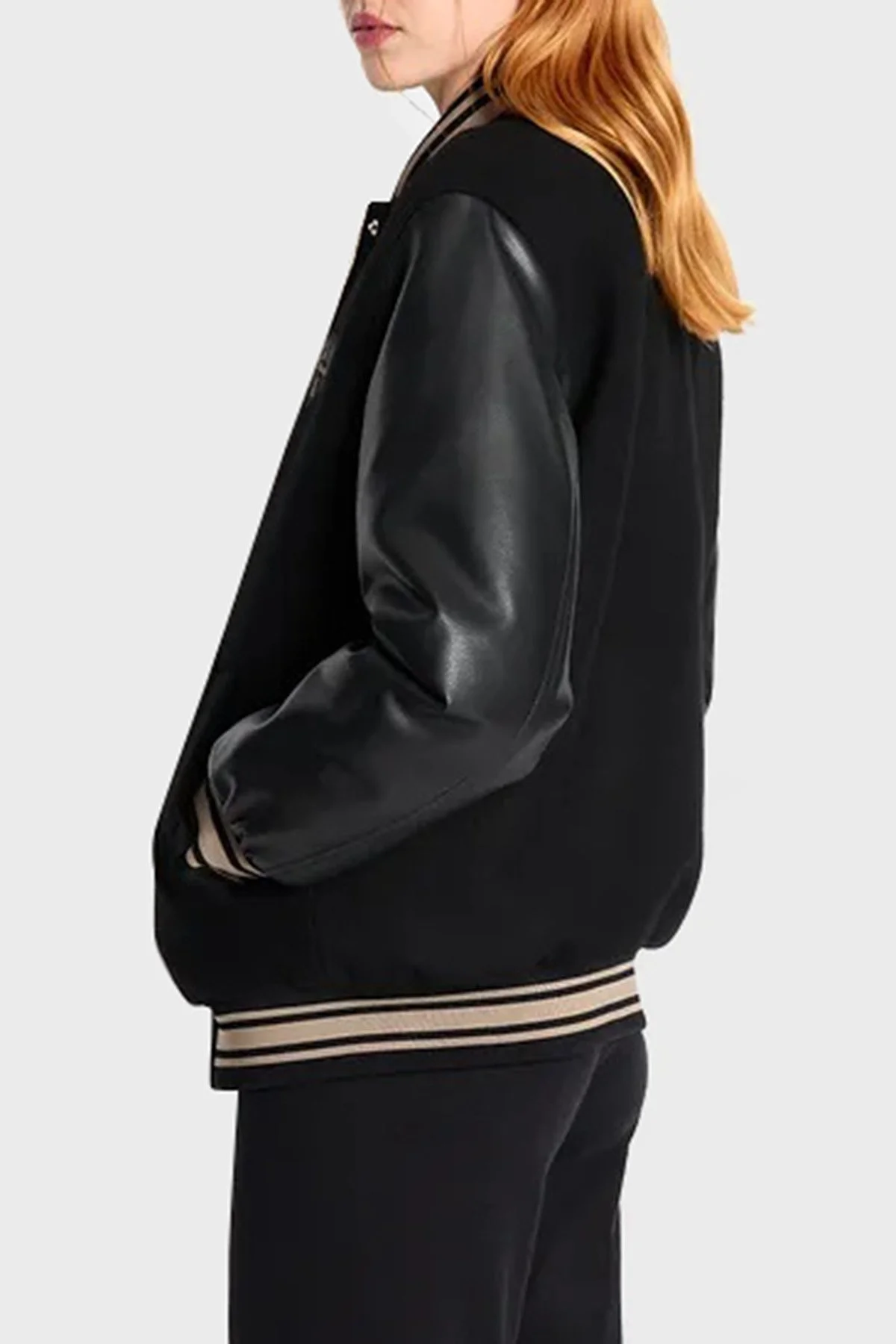 Armani Exchange Yünlü Çift Regular Fit Bomber Bayan Ceket 6RYB29 YN3MZ 1200 SİYAH - 2