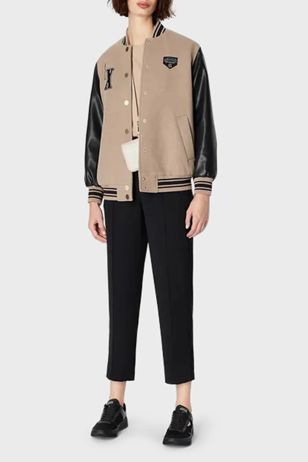 Armani Exchange Yünlü Çift Regular Fit Bomber Bayan Ceket 6RYB29 YN3MZ 4724 BEJ - 3