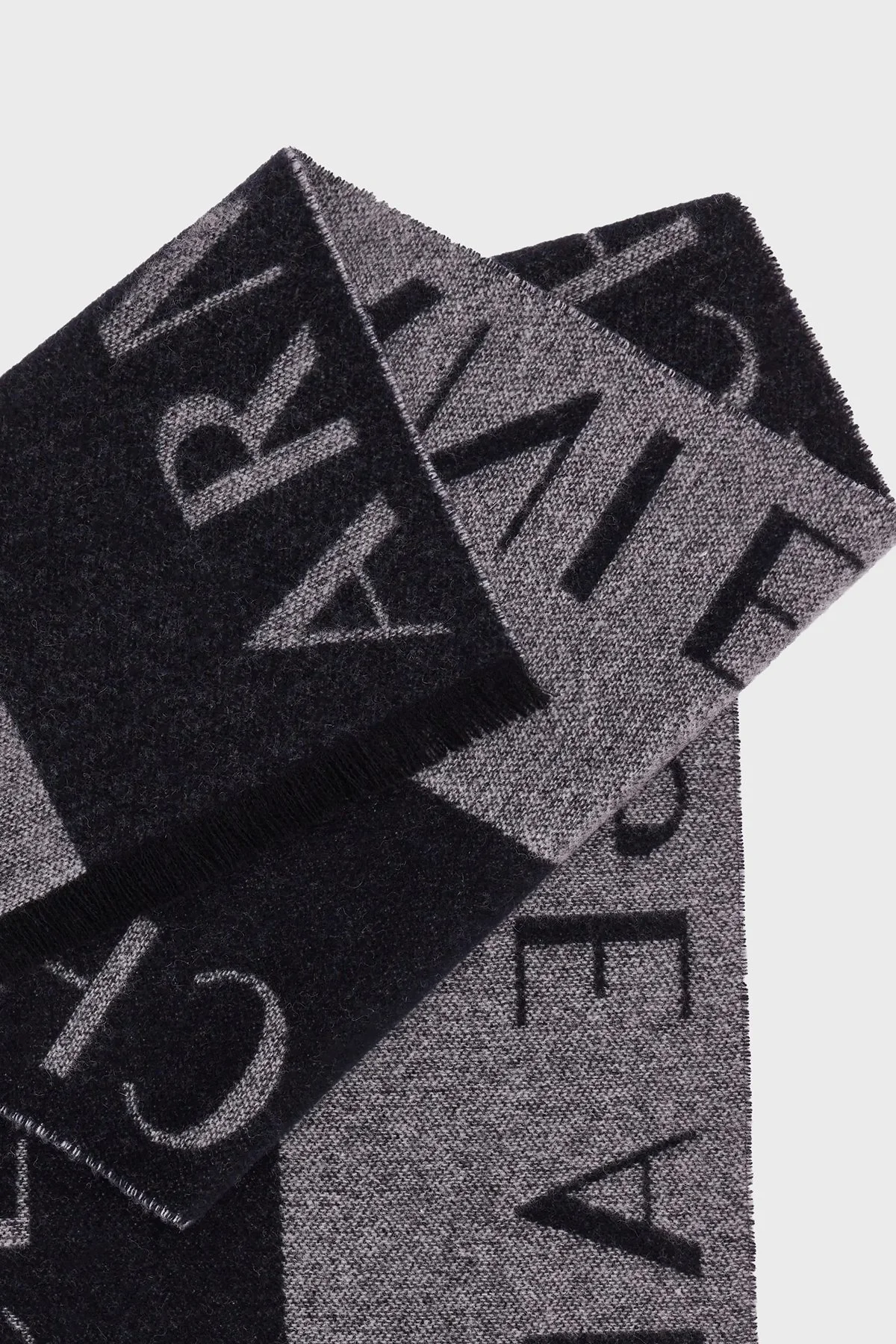 Armani Exchange Yünlü Erkek Atkı 954300 3F150 03048 GRİ-LACİVERT - 2