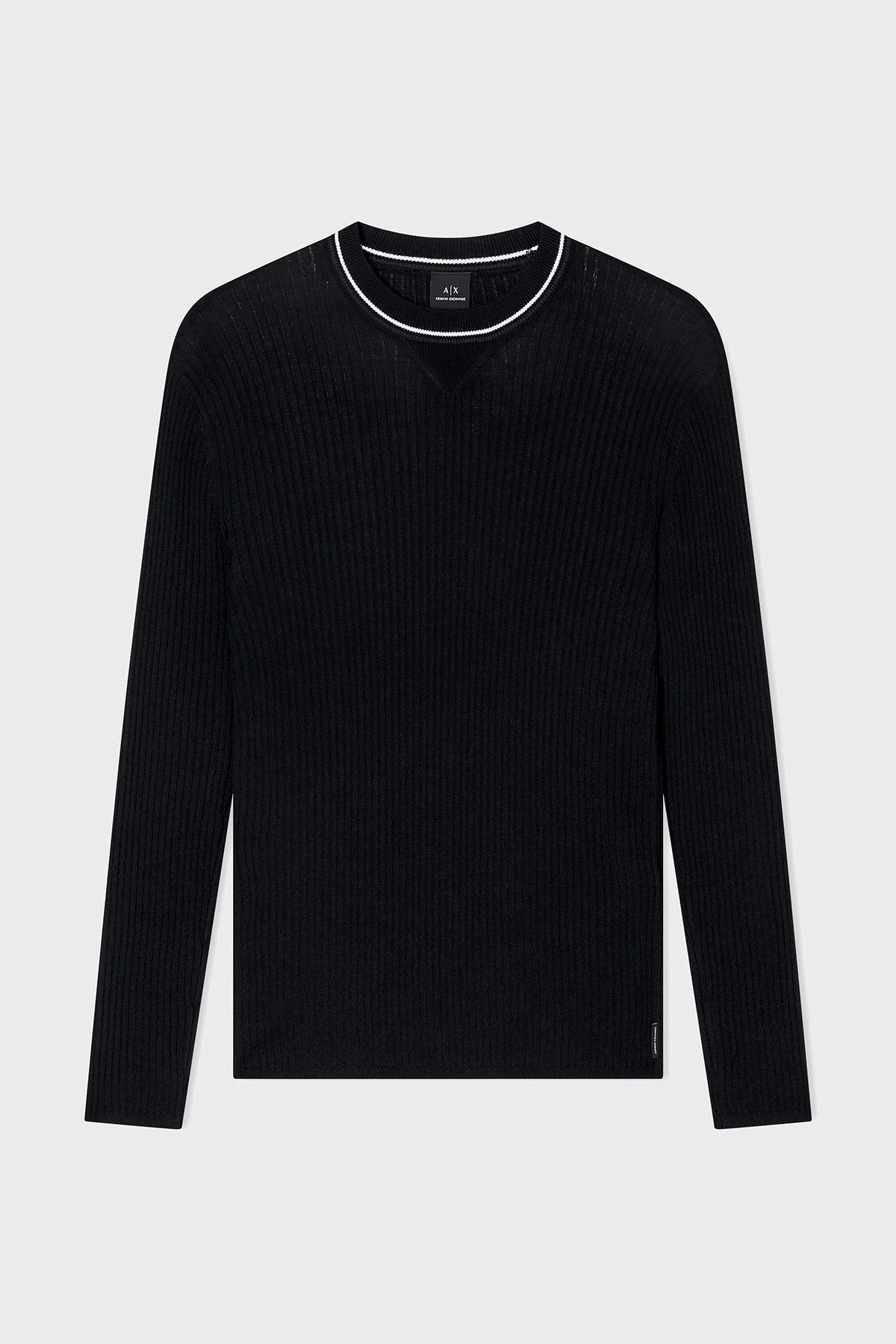 Armani Exchange Yünlü Karışımlı Regular Fit Yuvarlak Yaka Erkek Kazak XM000893 AF14007 UC001 SİYAH - 5