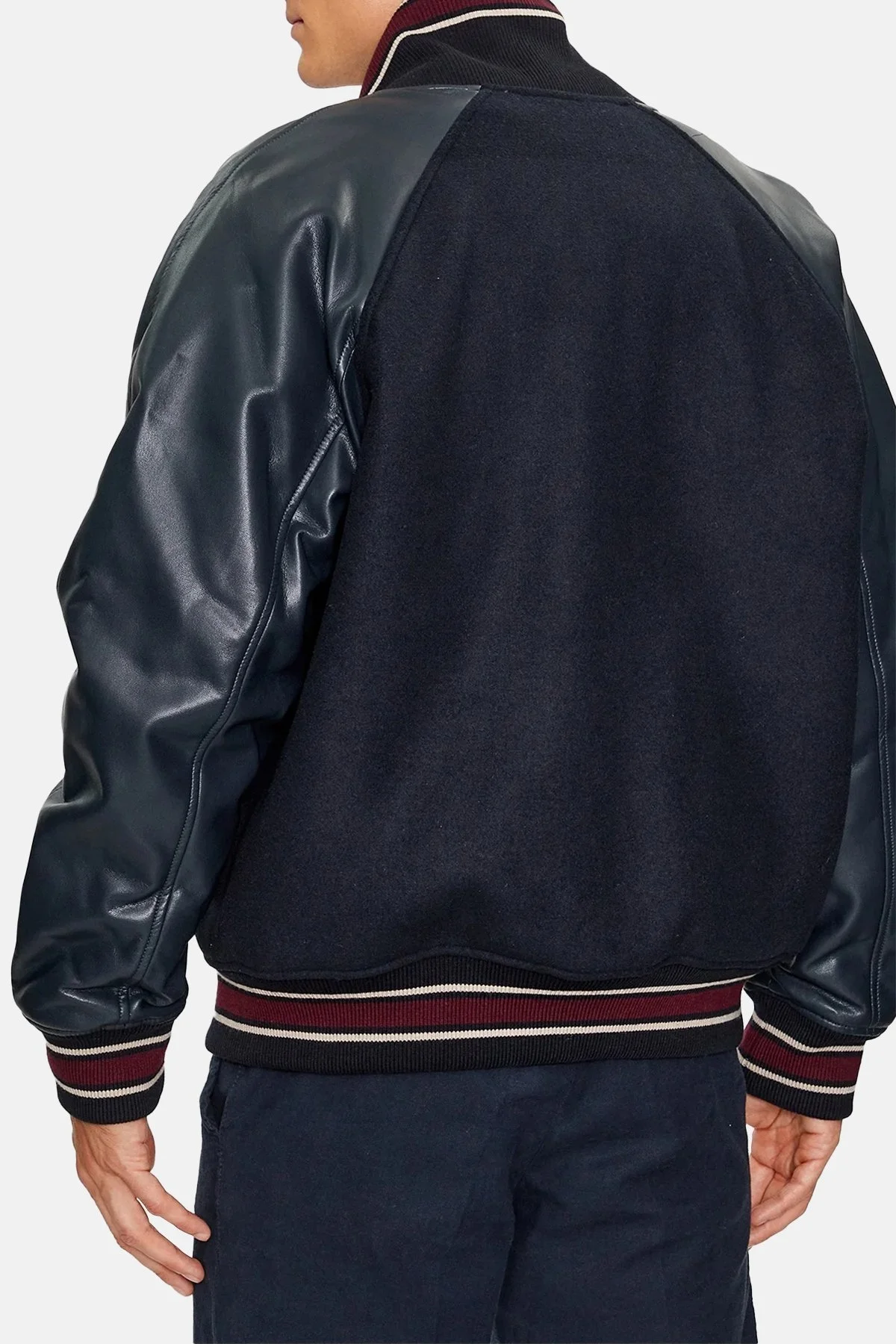 Armani Exchange Yünlü Kolej Yaka Regular Fit Bomber Erkek Ceket 6RZB21 ZNIKZ 1510 LACİVERT - 2