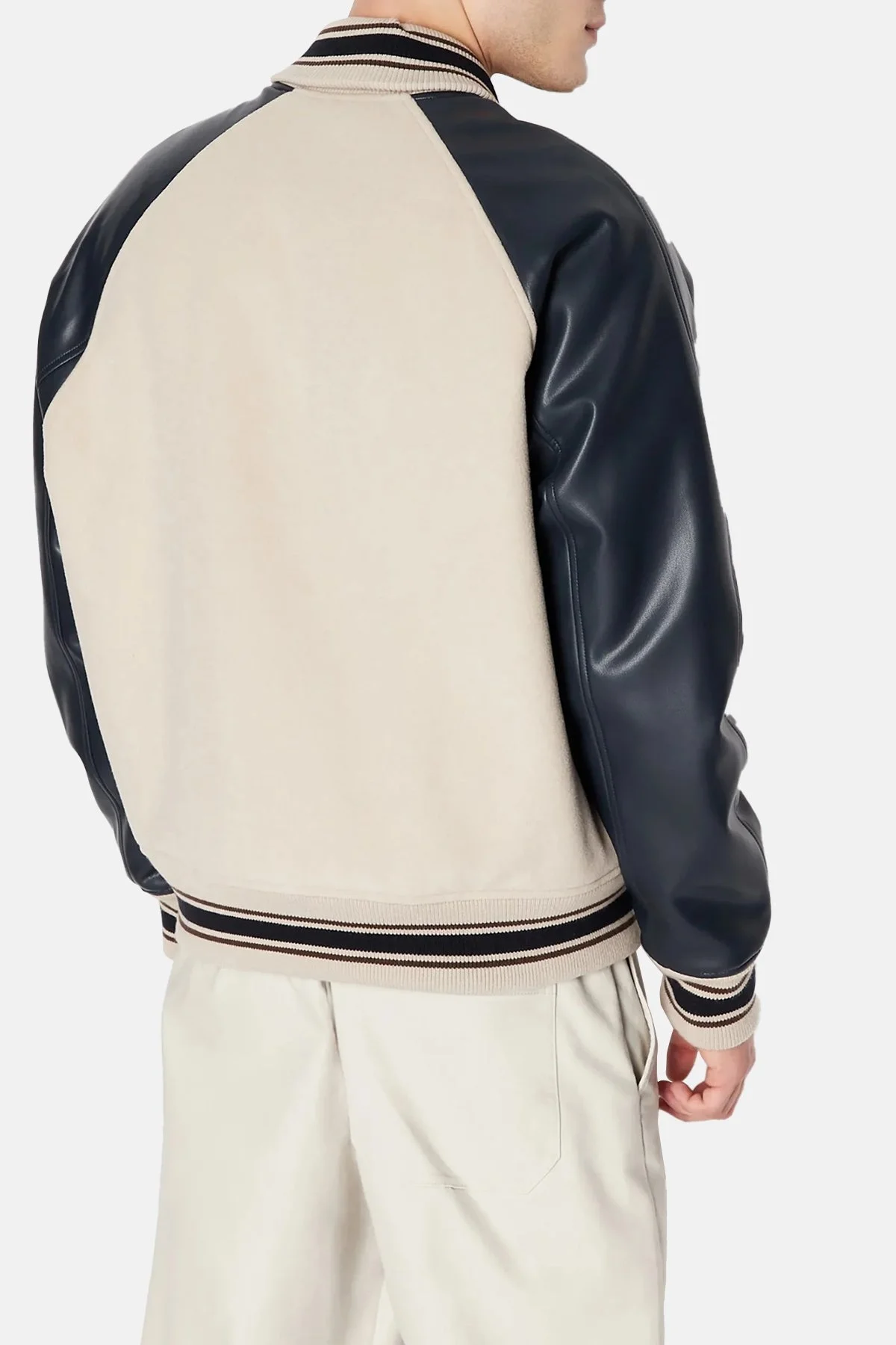 Armani Exchange Yünlü Kolej Yaka Regular Fit Bomber Erkek Ceket 6RZB21 ZNIKZ 49AJ BEJ - 7