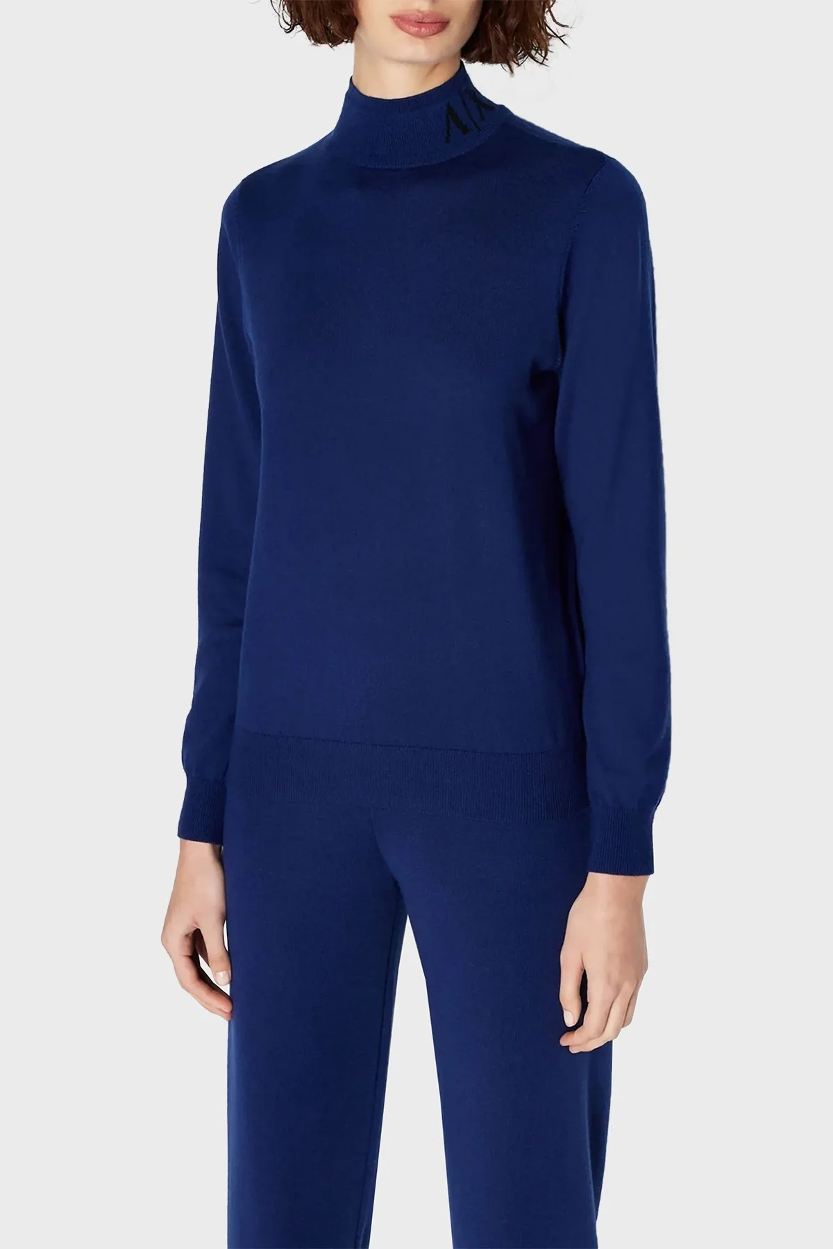 Armani Exchange Yünlü Regular Fit Balıkçı Yaka Bayan Kazak 6RYM1K YME3Z 25EL MAVİ - 1