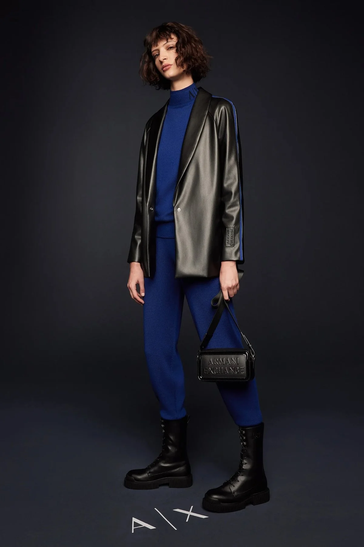 Armani Exchange Yünlü Regular Fit Balıkçı Yaka Bayan Kazak 6RYM1K YME3Z 25EL MAVİ - 4