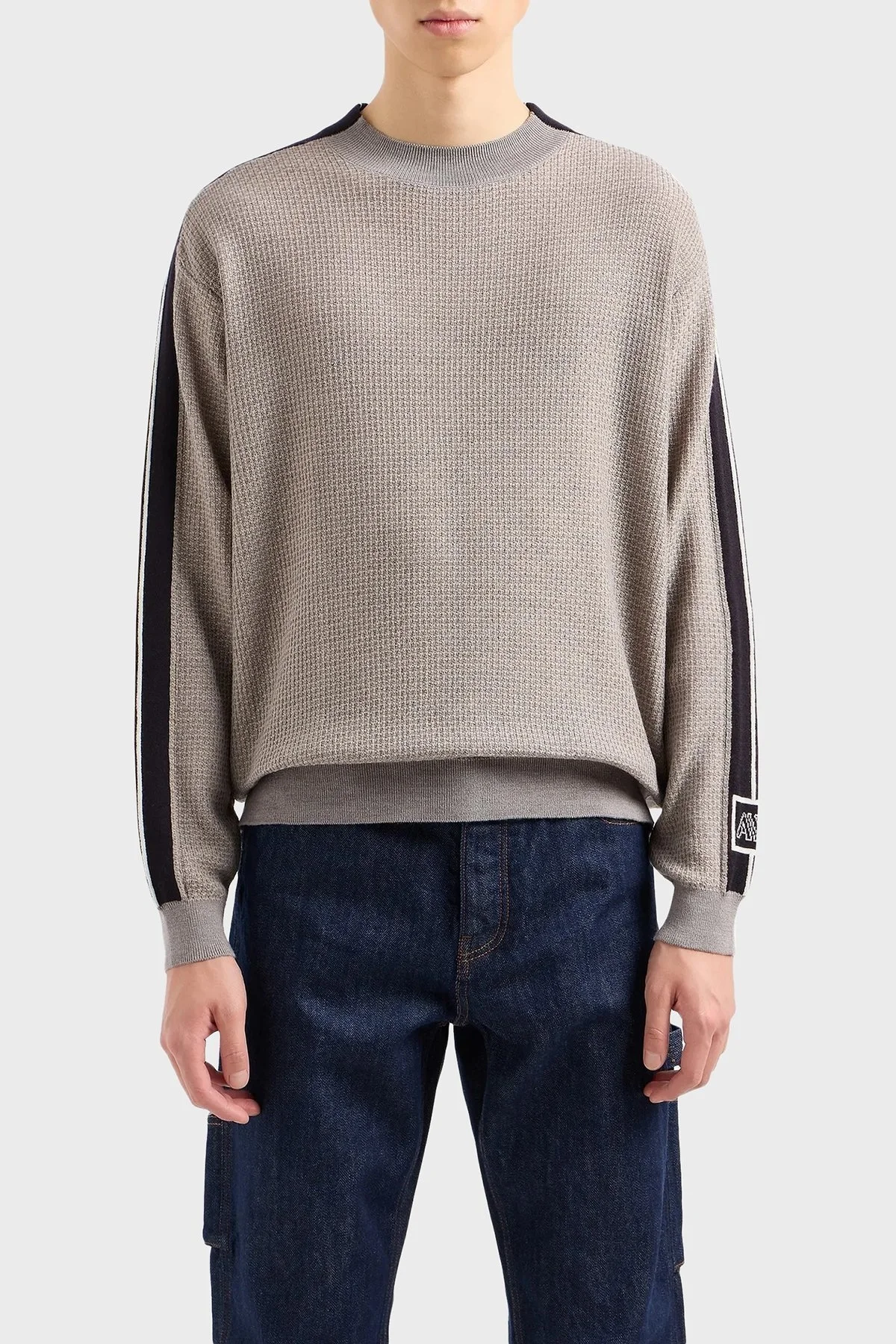 Armani Exchange Yünlü Regular Fit Bisiklet Yaka Erkek Kazak 6DZM2X ZM4MZ 4791 KREM - 1