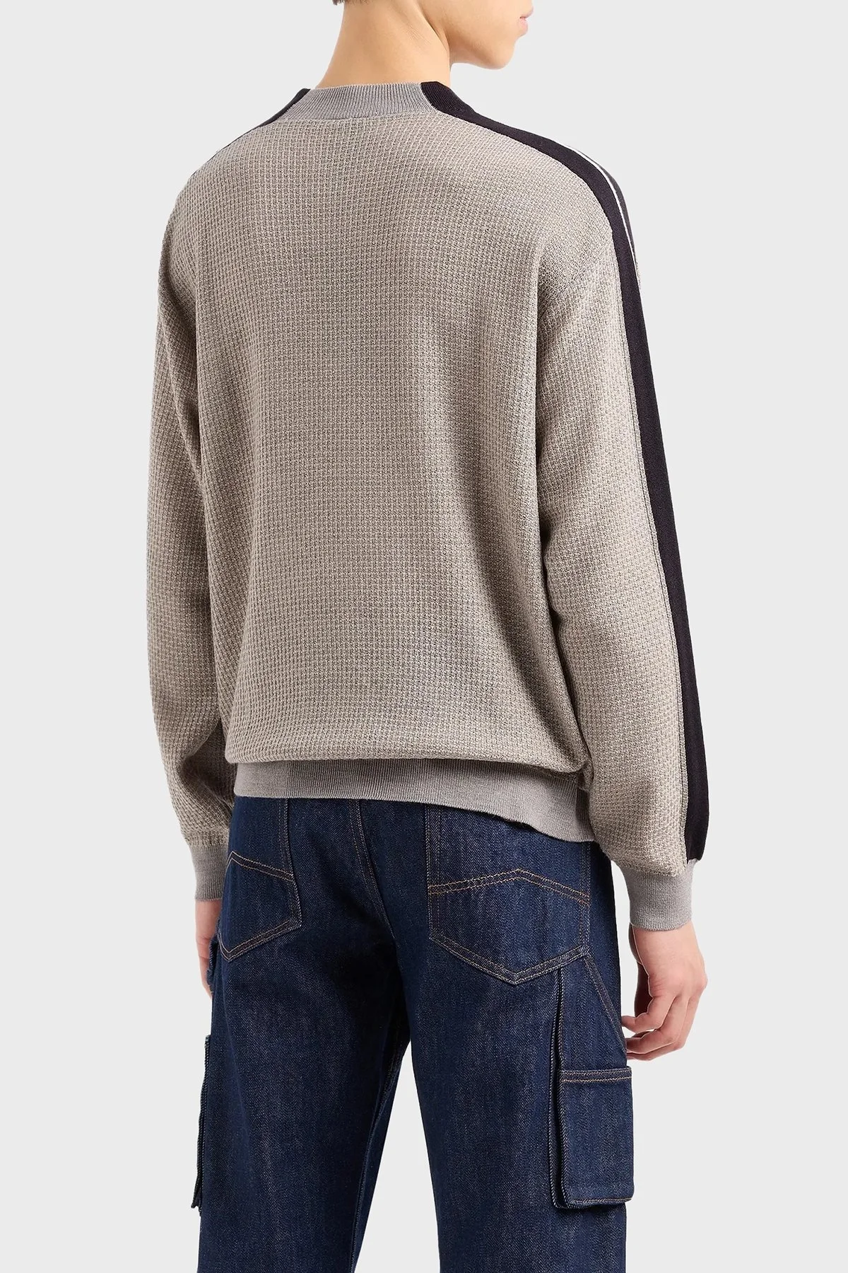 Armani Exchange Yünlü Regular Fit Bisiklet Yaka Erkek Kazak 6DZM2X ZM4MZ 4791 KREM - 3