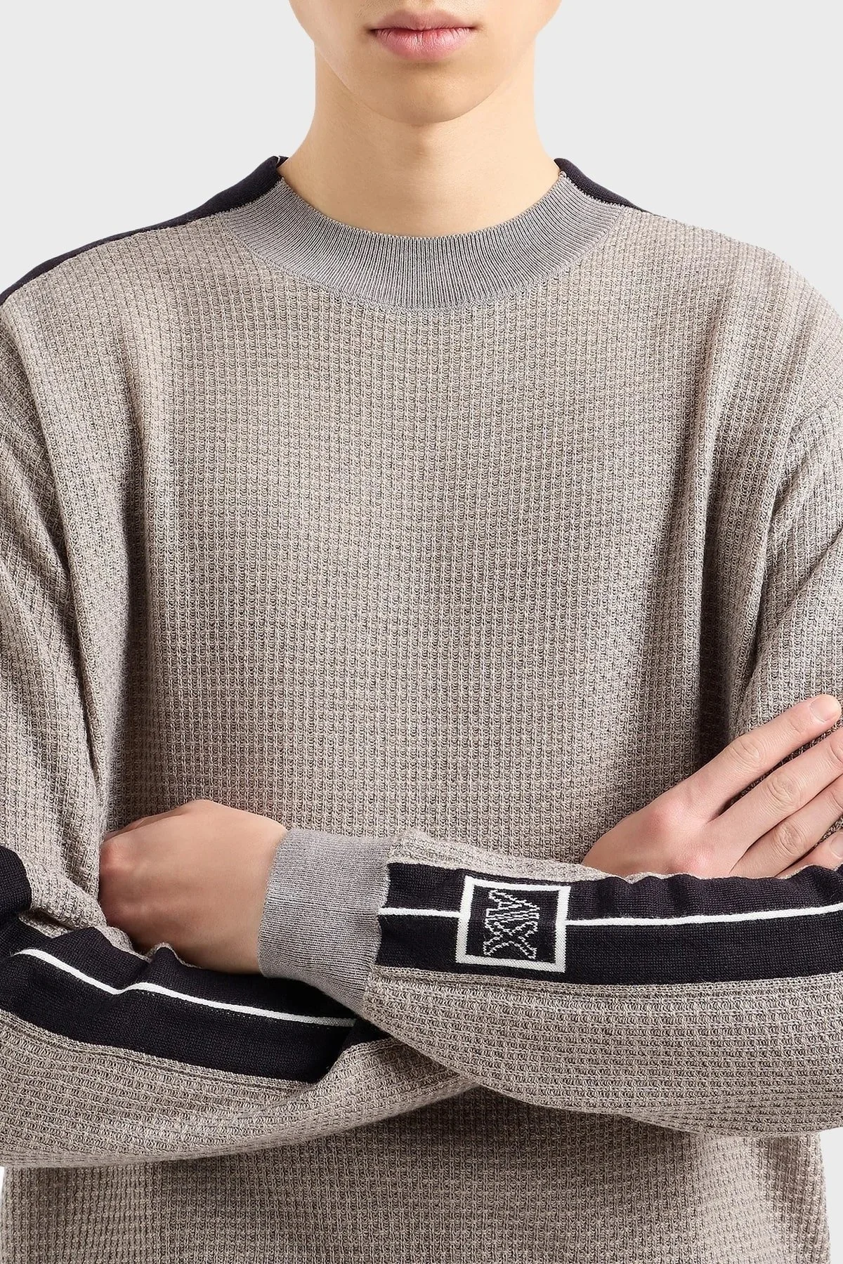 Armani Exchange Yünlü Regular Fit Bisiklet Yaka Erkek Kazak 6DZM2X ZM4MZ 4791 KREM - 4