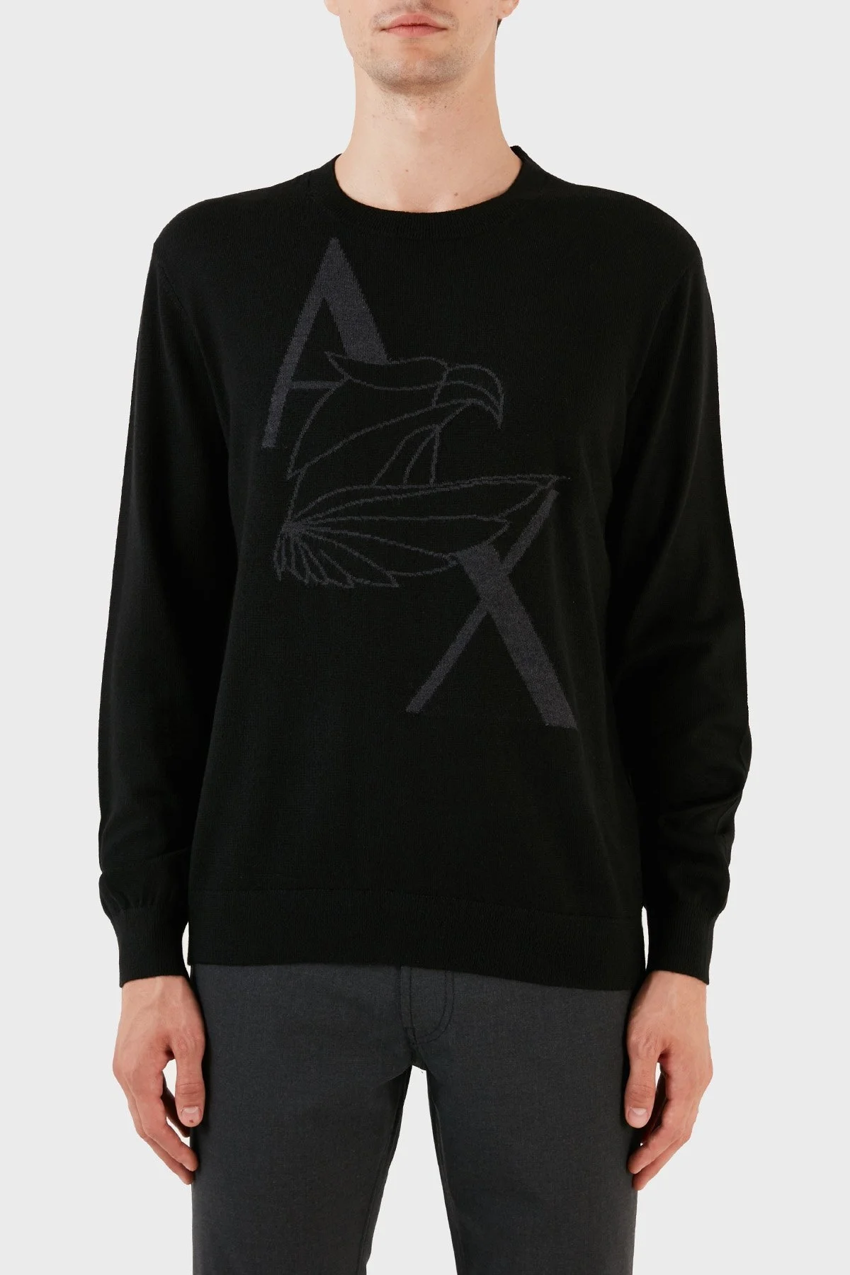 Armani Exchange Yünlü Regular Fit Bisiklet Yaka Erkek Kazak 6RZM1D ZMM9Z 1200 SİYAH - 1