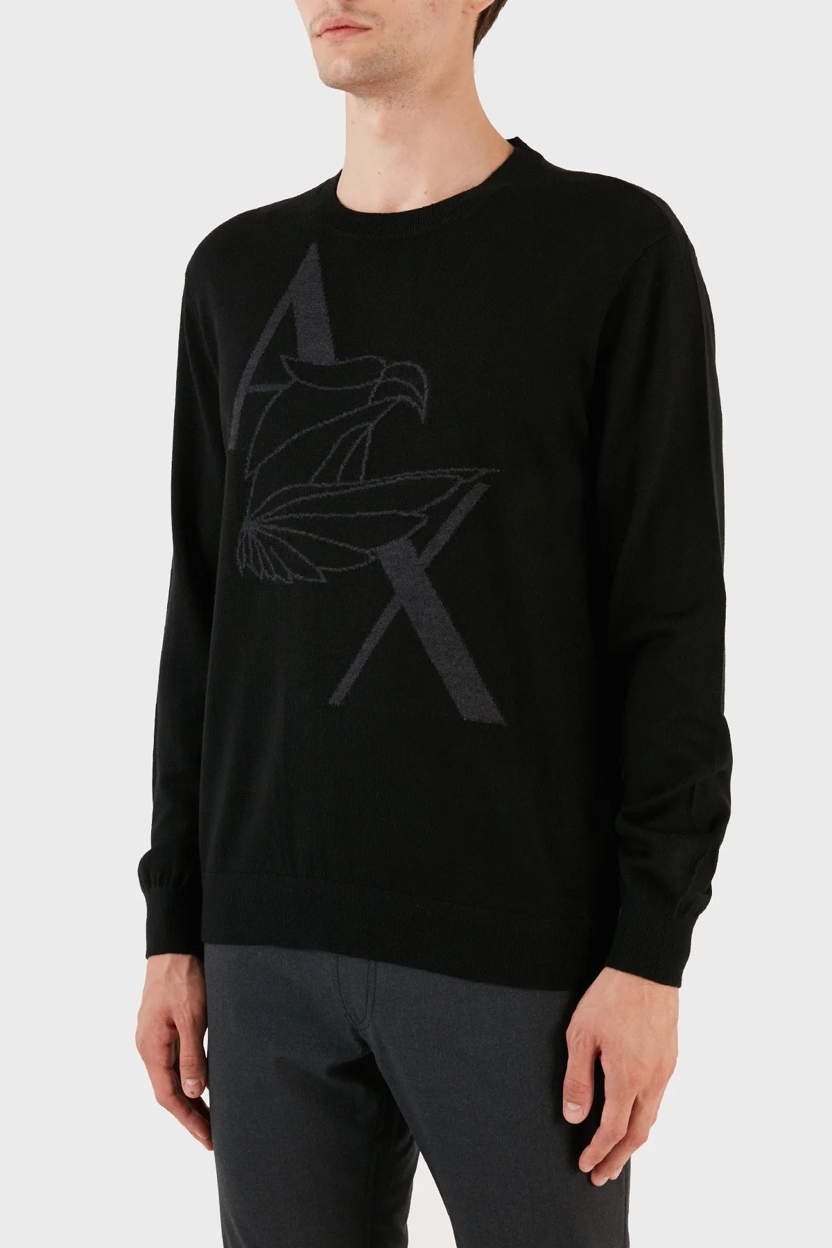 Armani Exchange Yünlü Regular Fit Bisiklet Yaka Erkek Kazak 6RZM1D ZMM9Z 1200 SİYAH - 3