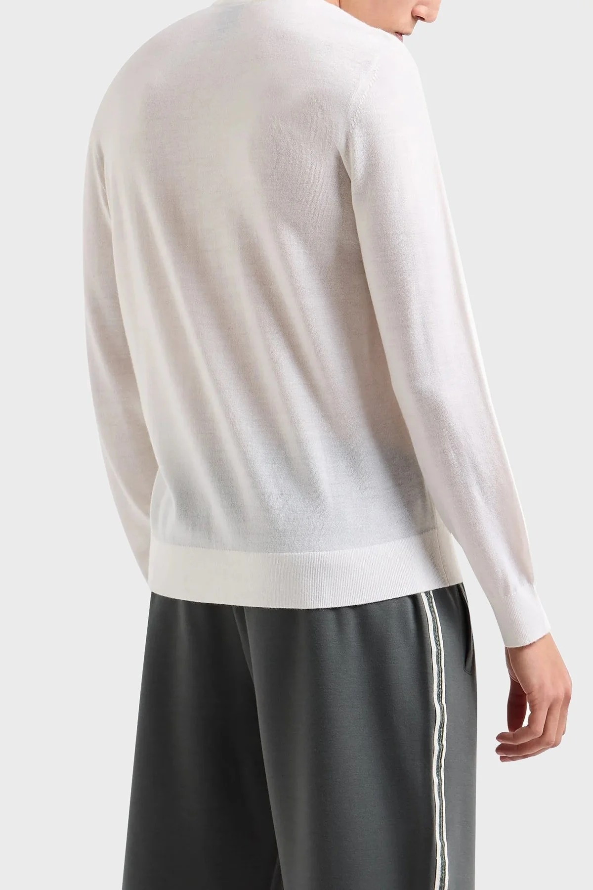 Armani Exchange Yünlü Regular Fit Bisiklet Yaka Erkek Kazak 8NZM5A ZM1YZ 1116 BEYAZ - 2