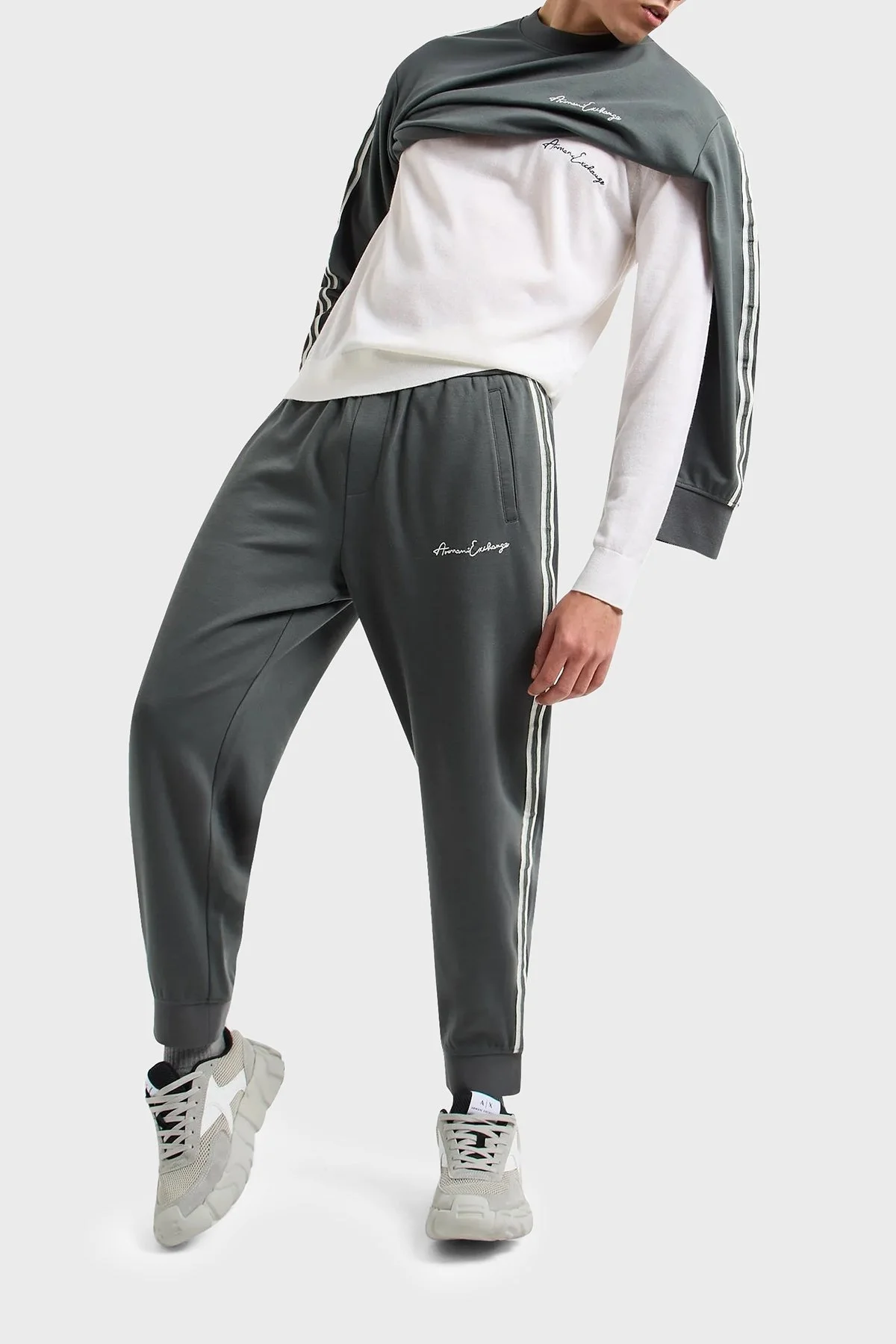 Armani Exchange Yünlü Regular Fit Bisiklet Yaka Erkek Kazak 8NZM5A ZM1YZ 1116 BEYAZ - 3