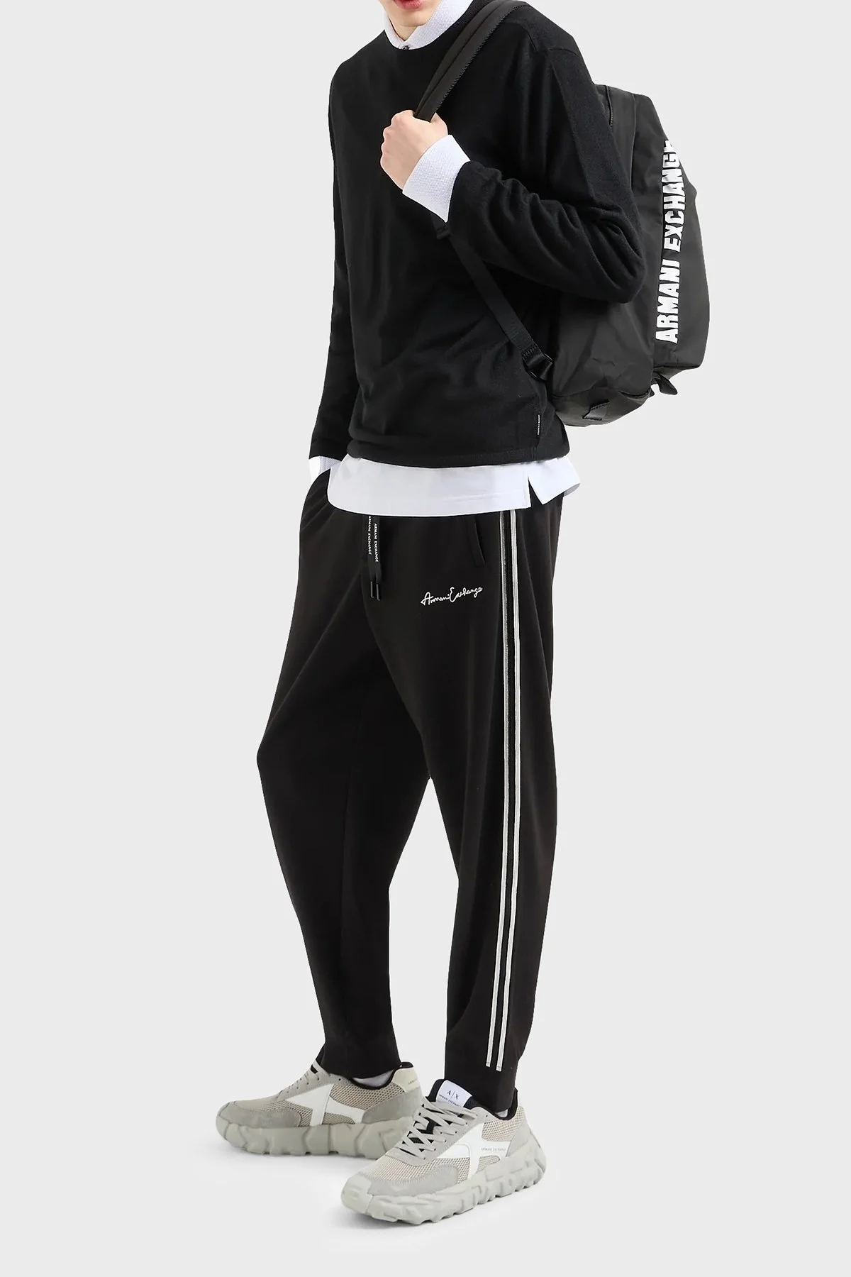 Armani Exchange Yünlü Regular Fit Bisiklet Yaka Erkek Kazak 8NZM5A ZM1YZ 1200 SİYAH - 2