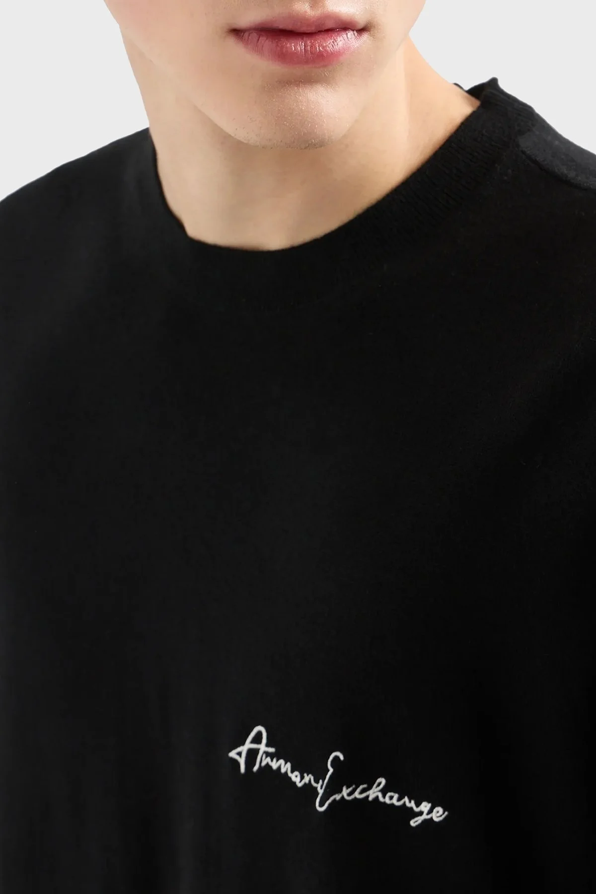 Armani Exchange Yünlü Regular Fit Bisiklet Yaka Erkek Kazak 8NZM5A ZM1YZ 1200 SİYAH - 4