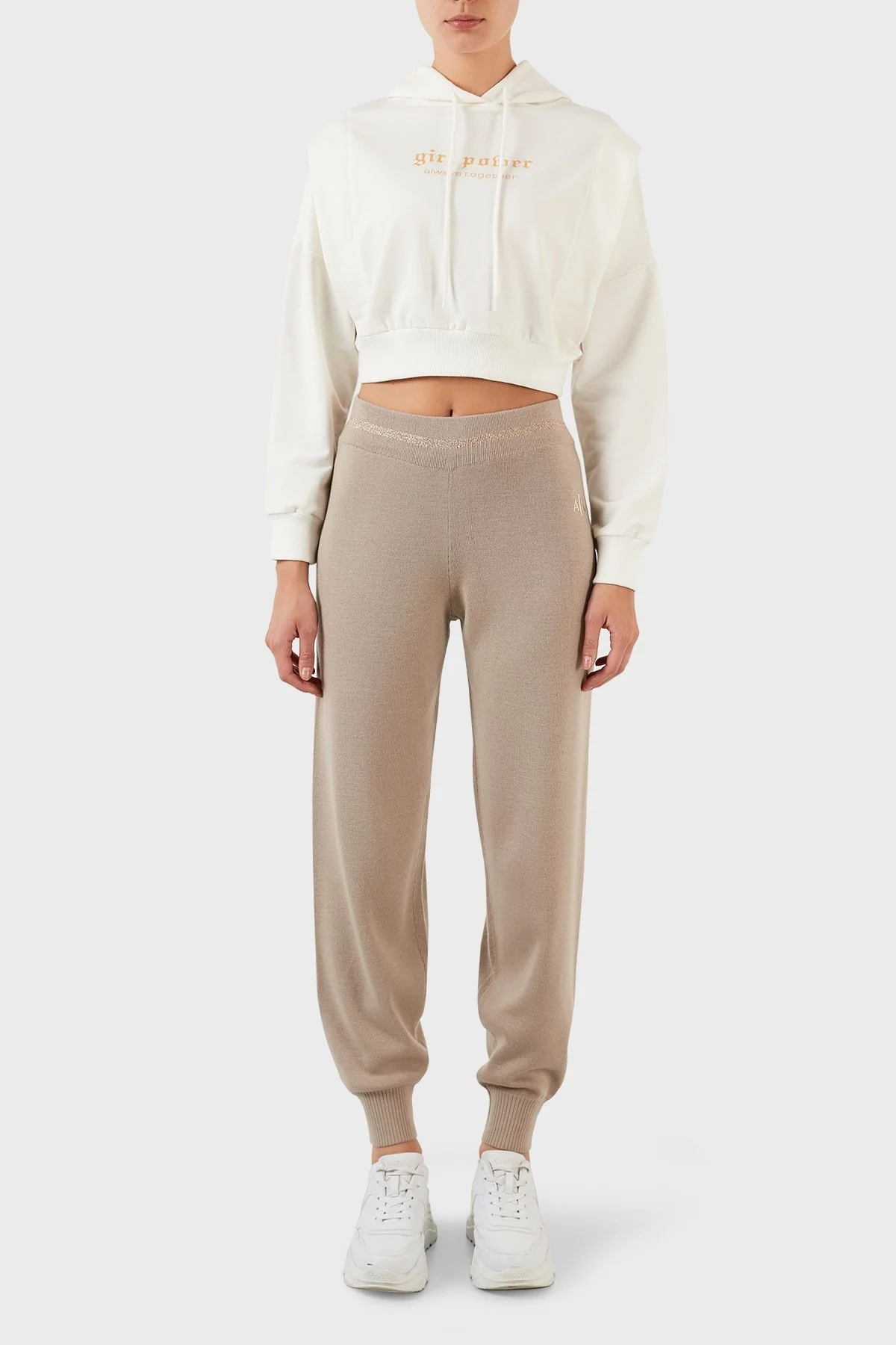 Armani Exchange Yünlü Regular Fit Jogger Bayan Pantolon 6LYP1G YME3Z 1768 BEJ - 1