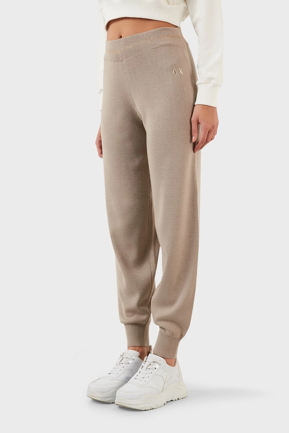 Armani Exchange Yünlü Regular Fit Jogger Bayan Pantolon 6LYP1G YME3Z 1768 BEJ - 3