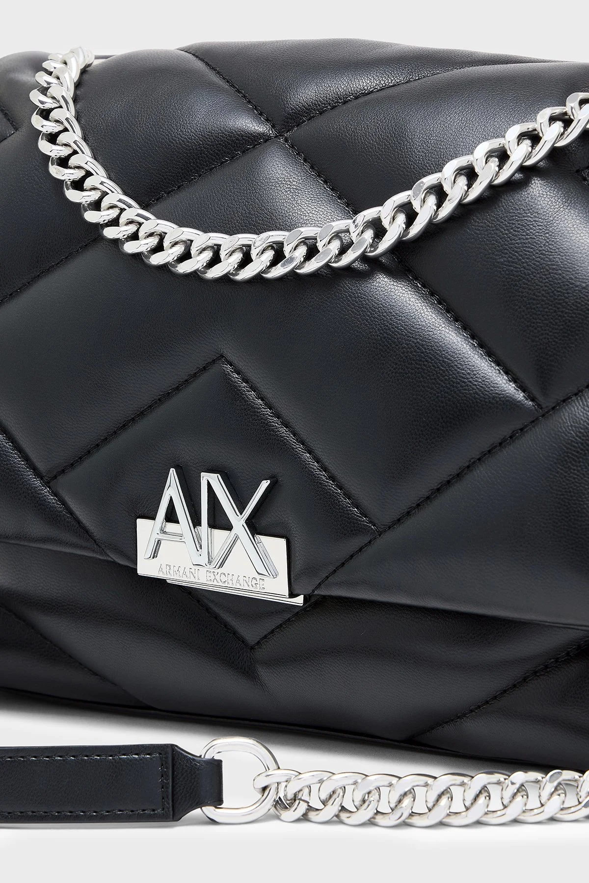 Armani Exchange Zincir Askılı Kadın Çanta XW000355 AF26568 UC001 Siyah - 7