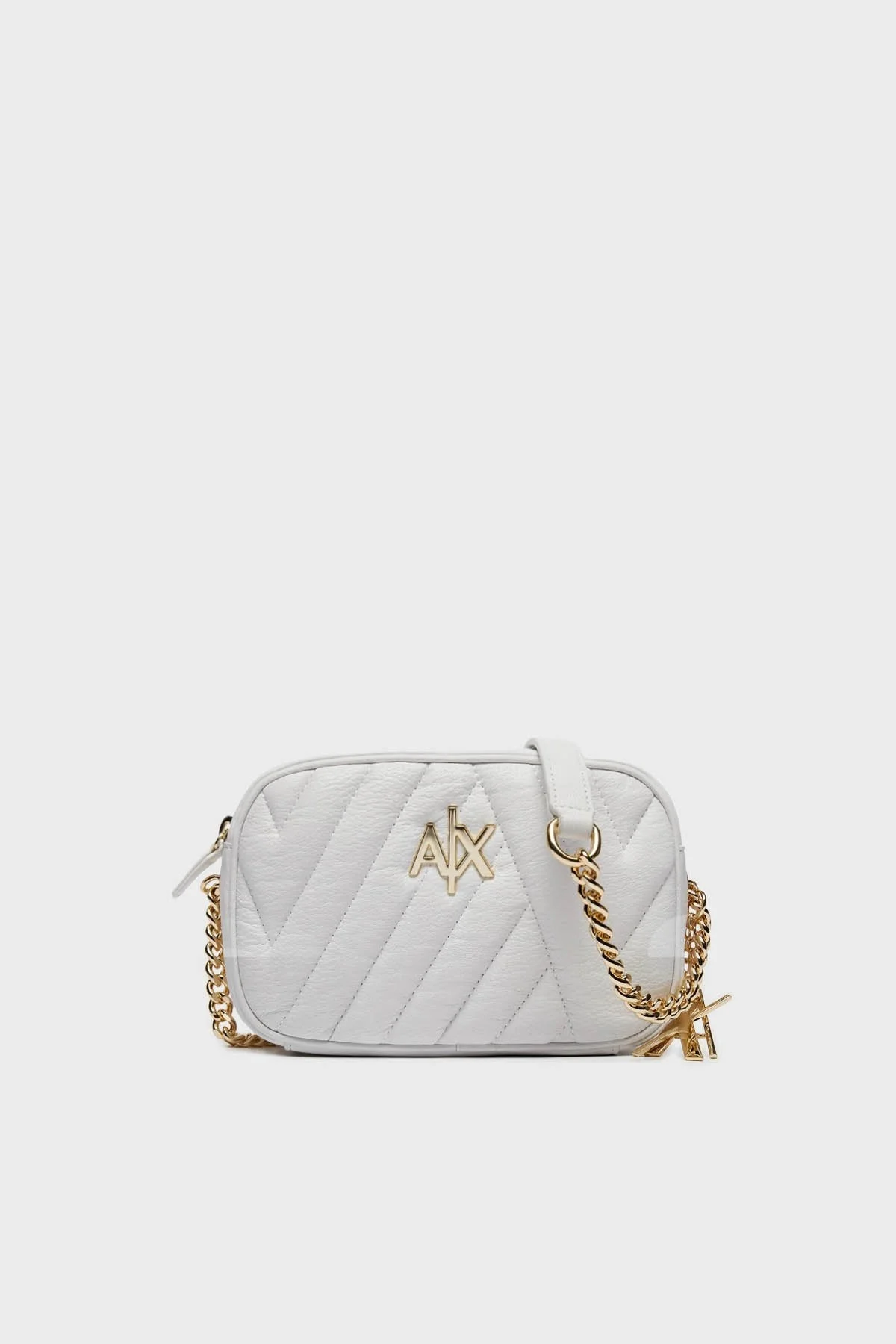 Armani Exchange Zincirli Ayarlanabilir Omuz Askılı Metalik Logo Detaylı Bayan Çanta 942855 2F745 47710 BEYAZ - 6