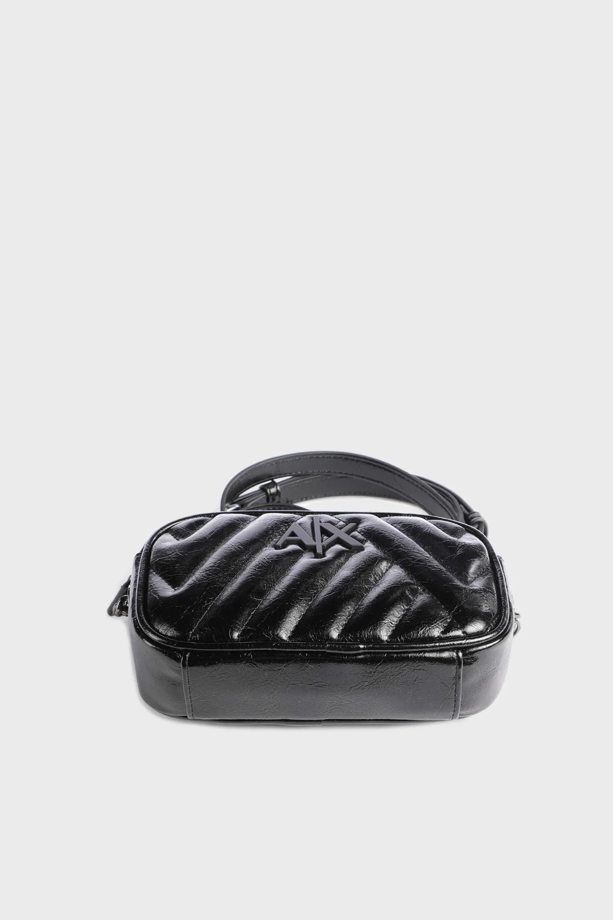 Armani Exchange Zincirli Ayarlanabilir Omuz Askılı Metalik Logo Detaylı Bayan Çanta 942855 3F779 00020 SİYAH - 4