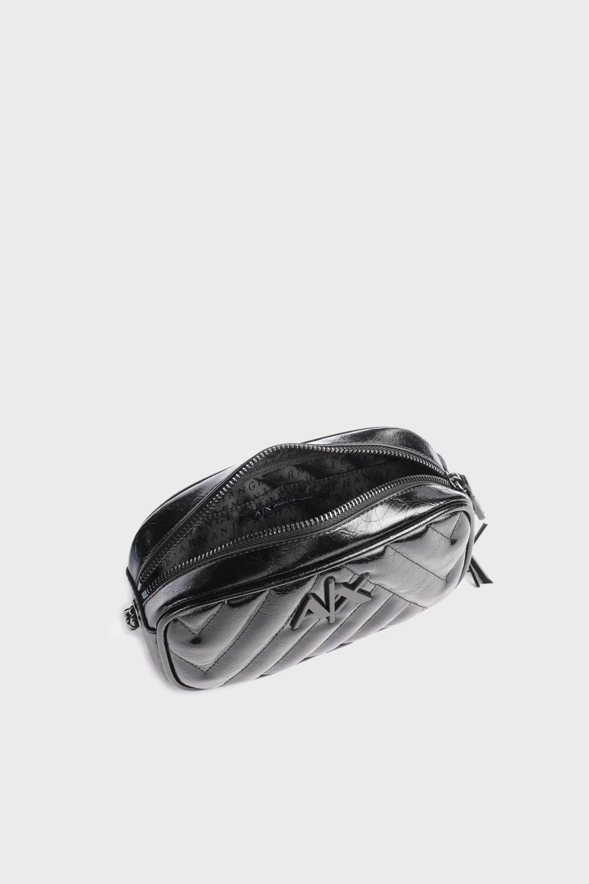 Armani Exchange Zincirli Ayarlanabilir Omuz Askılı Metalik Logo Detaylı Bayan Çanta 942855 3F779 00020 SİYAH - 6