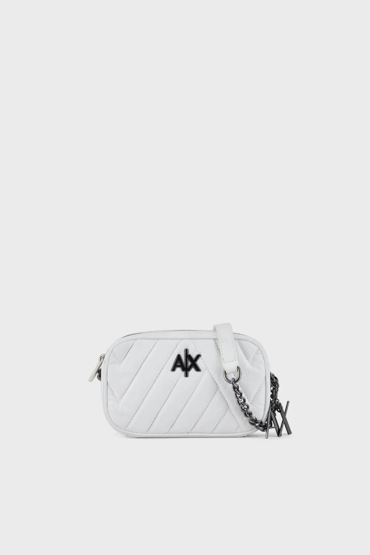 Armani Exchange Zincirli Çıkarılabilir Omuz Askılı Logo Detaylı Bayan Çanta 942855 2F745 00010 BEYAZ - 1