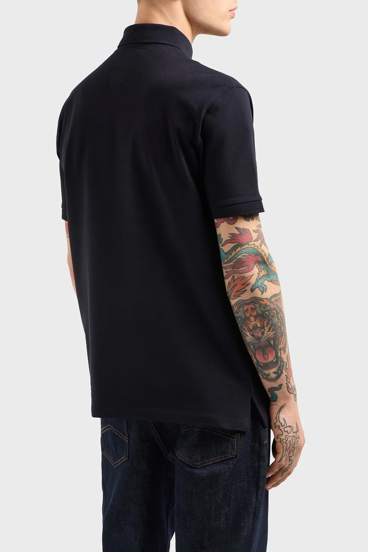 Armani Exchsnge % 100 Pamuk Regular Fit Düğmeli Erkek Polo Yaka T Shirt XM000367 AF13022 UB101 LACİVERT - 8