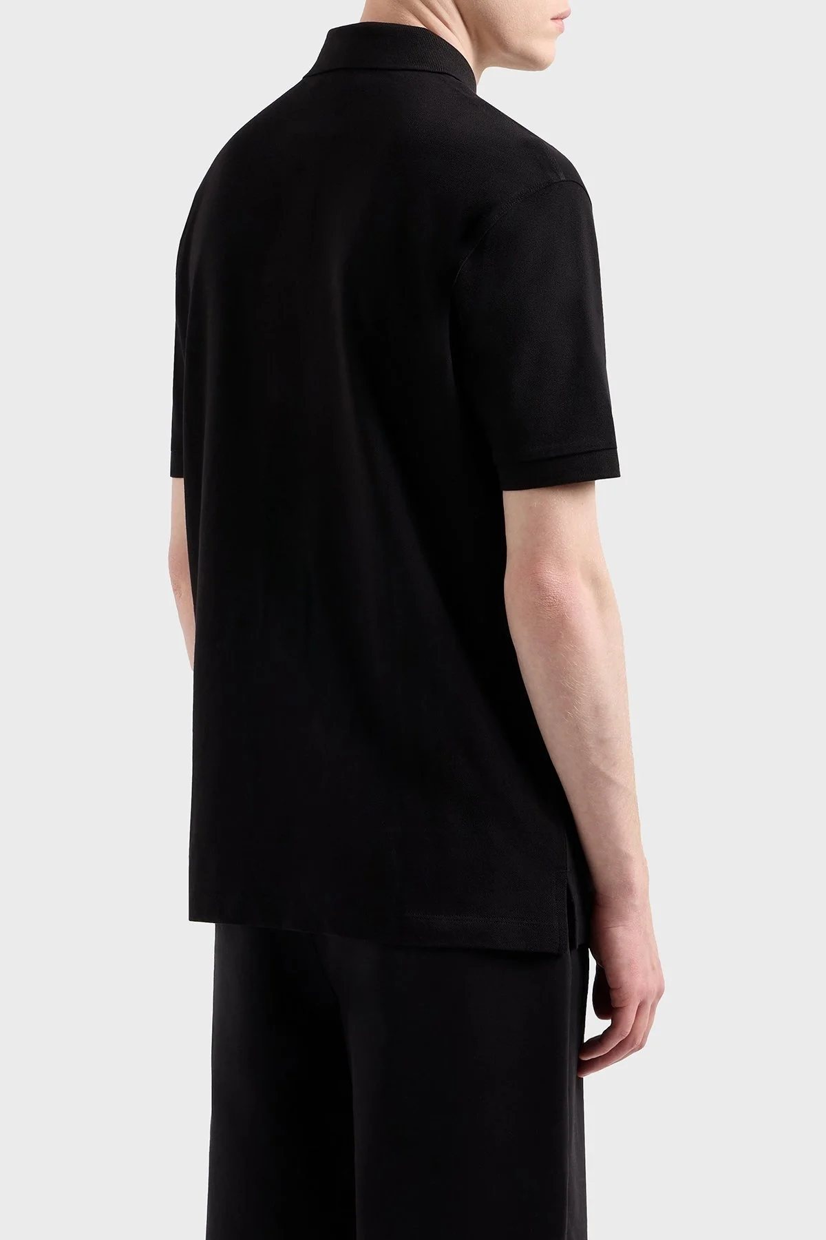 Armani Exchsnge % 100 Pamuk Regular Fit Düğmeli Erkek Polo Yaka T Shirt XM000367 AF13022 UC001 SİYAH - 8