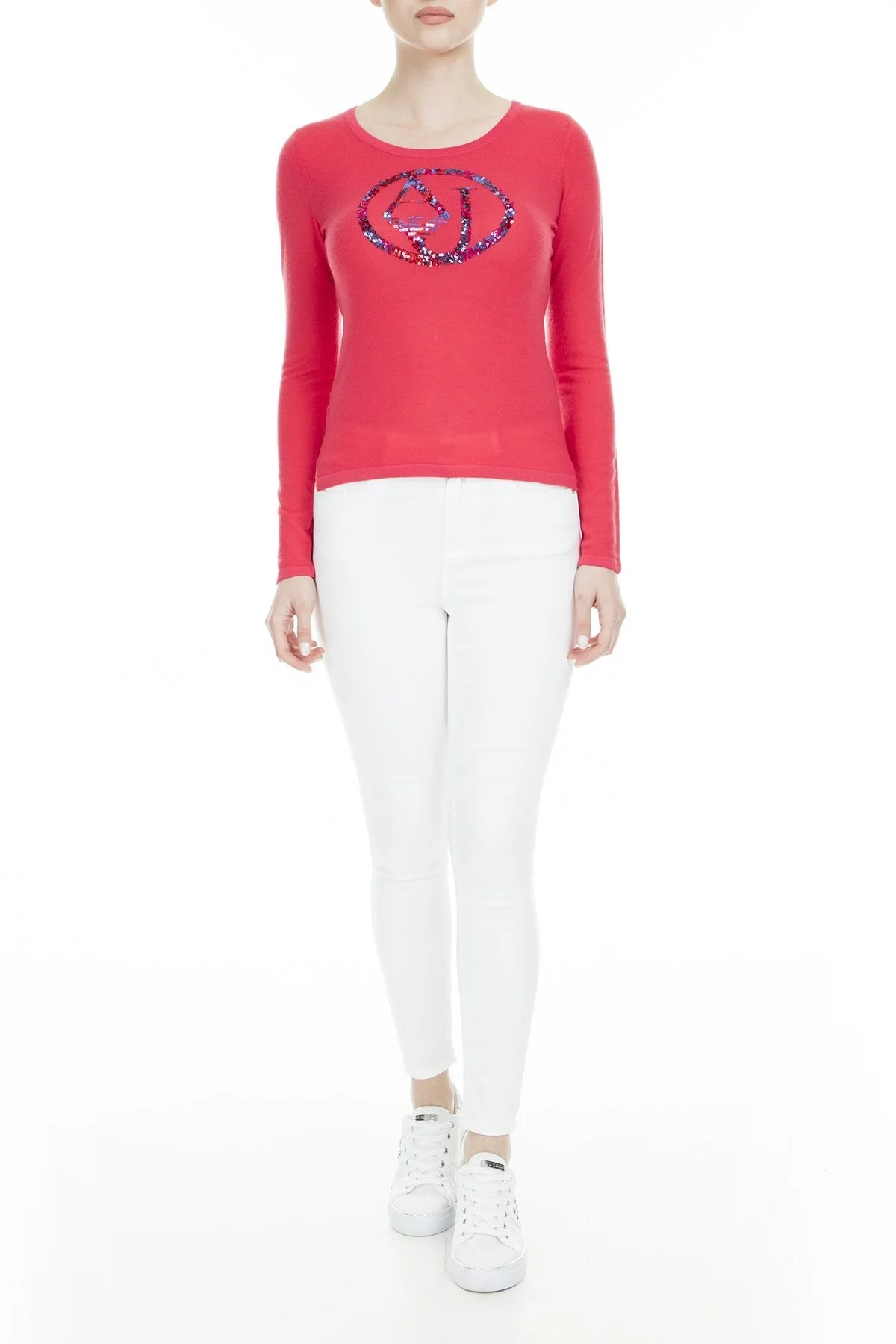 Armani Jeans Bayan Triko 6X5M9E 5M1MZ C1400 KIRMIZI - 5