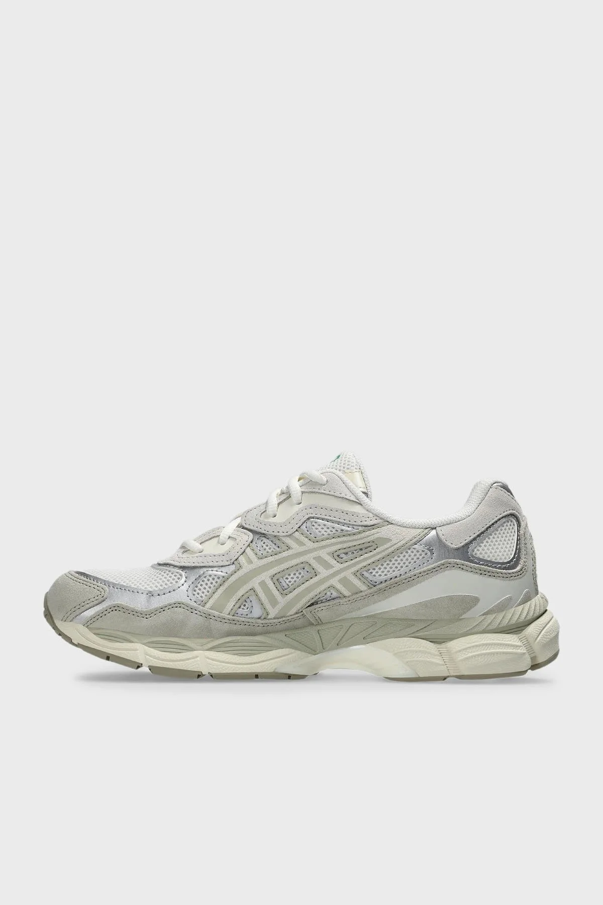 Asics Logolu Süet Detaylı Sneaker Unisex Ayakkabı 1203A383-112 KREM-GRİ - 3